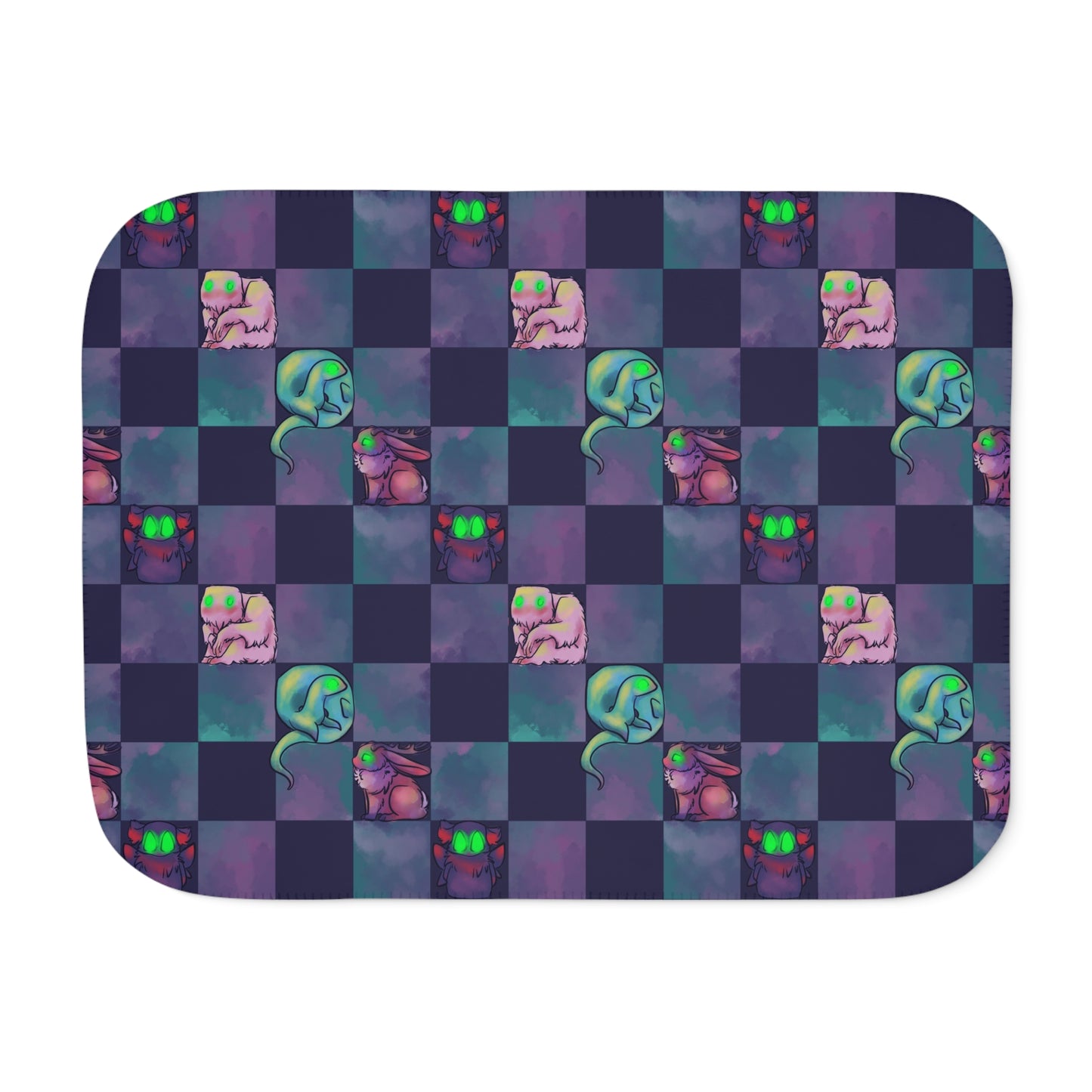 Cryptids Check Sherpa Blanket
