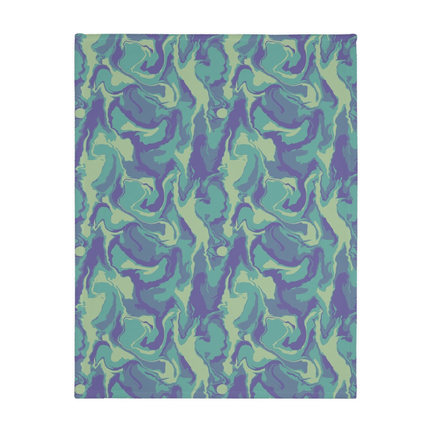 Cryptid Check with Swirls Velveteen Microfiber Blanket