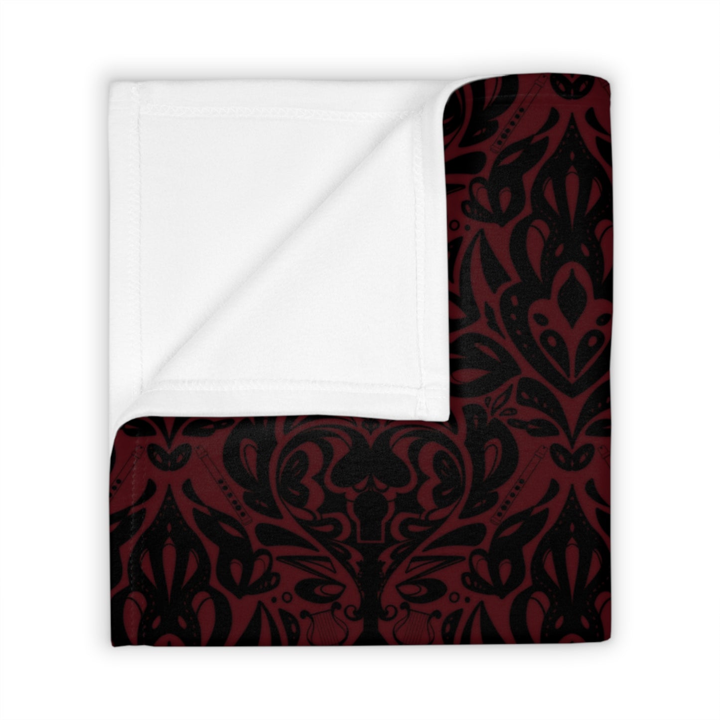Dark Red Bard Throw Blanket
