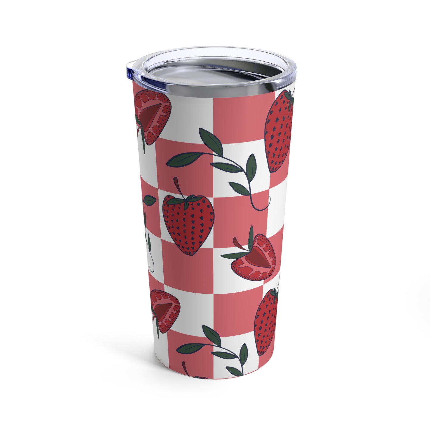 Strawberry Checkers Tumbler 20oz