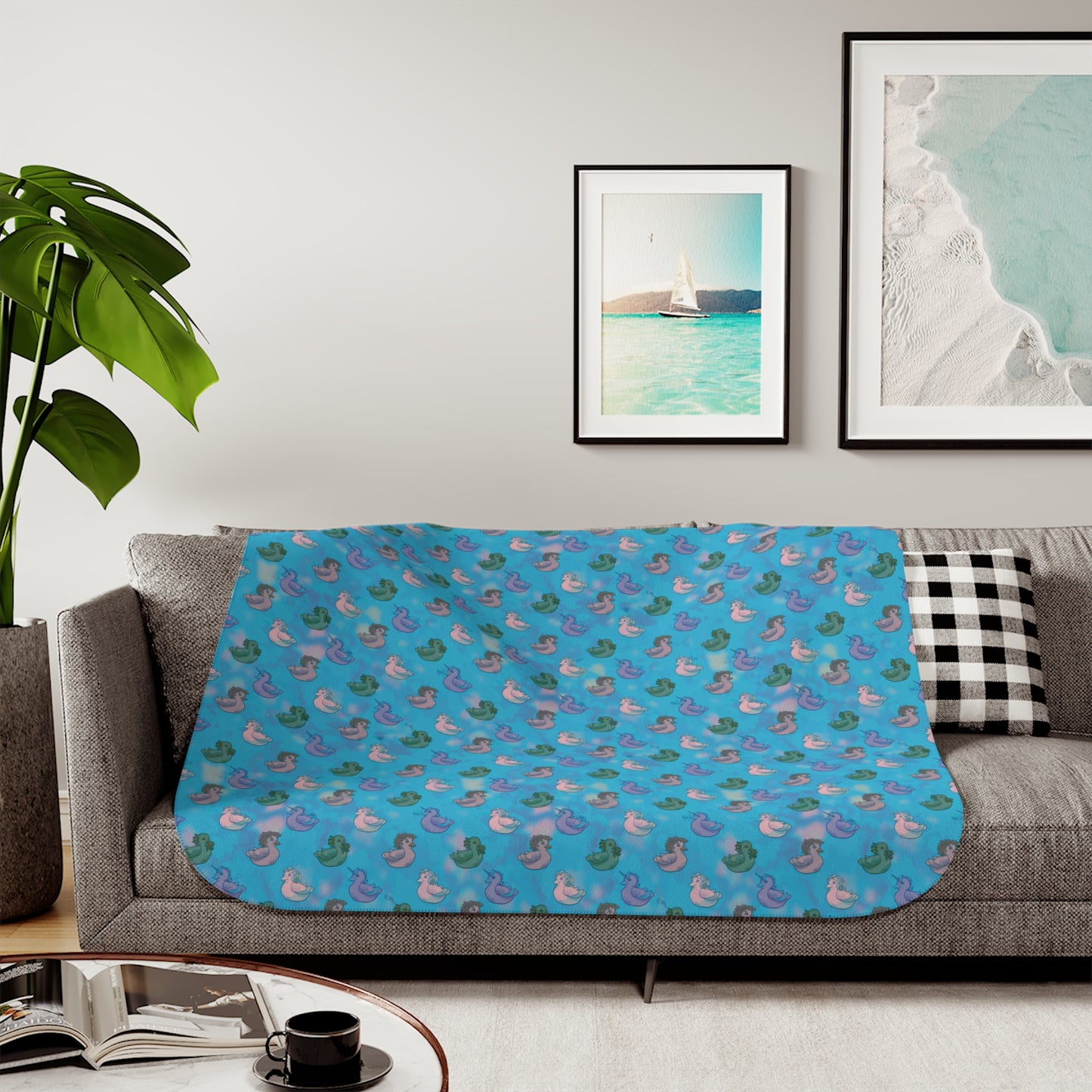 Bathtub of Monsters Sherpa Blanket