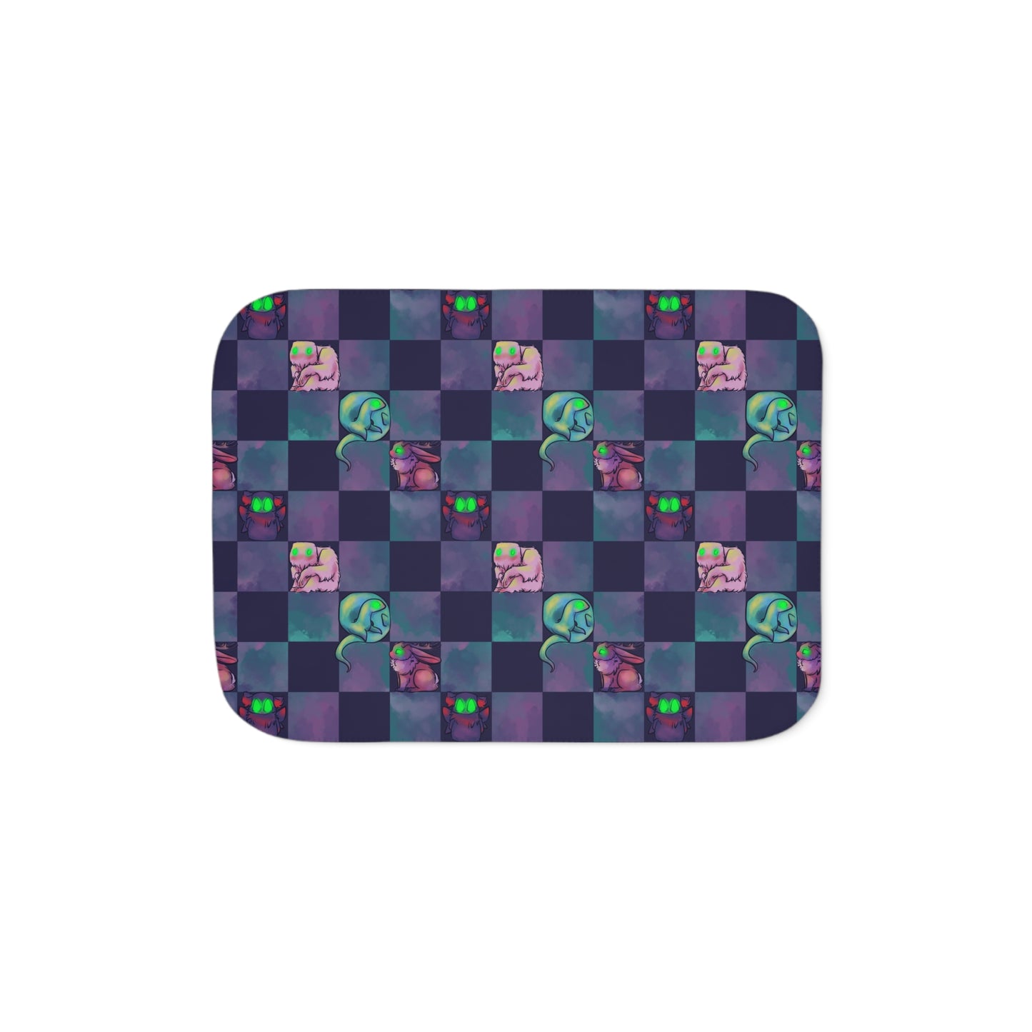 Cryptids Check Sherpa Blanket