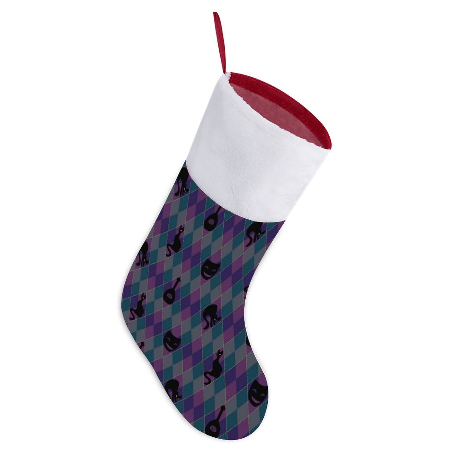 Catty Troubadour Personalized Santa Stocking