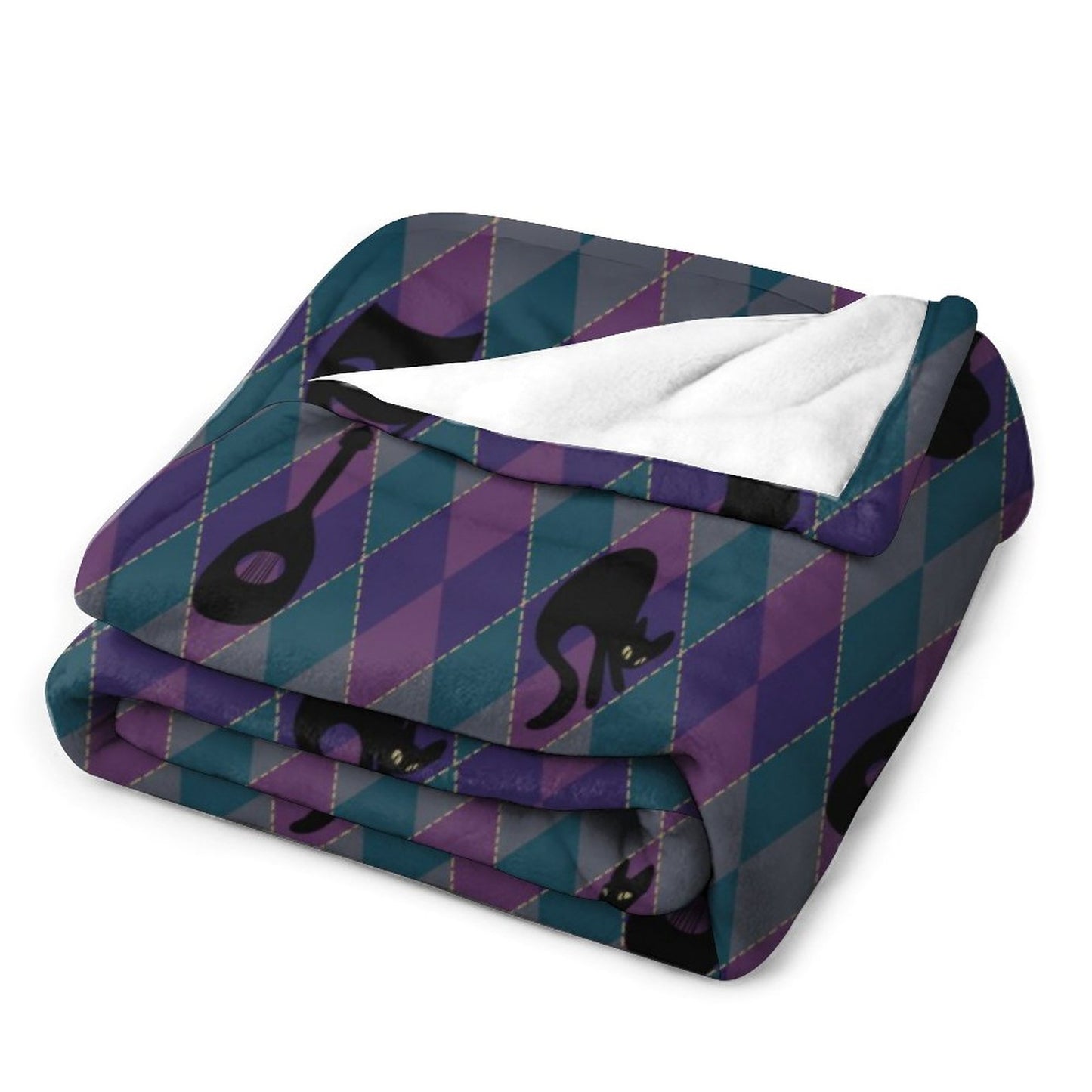 Catty Troubadour 250gsm Flannel Throw Blanket-60"x80"