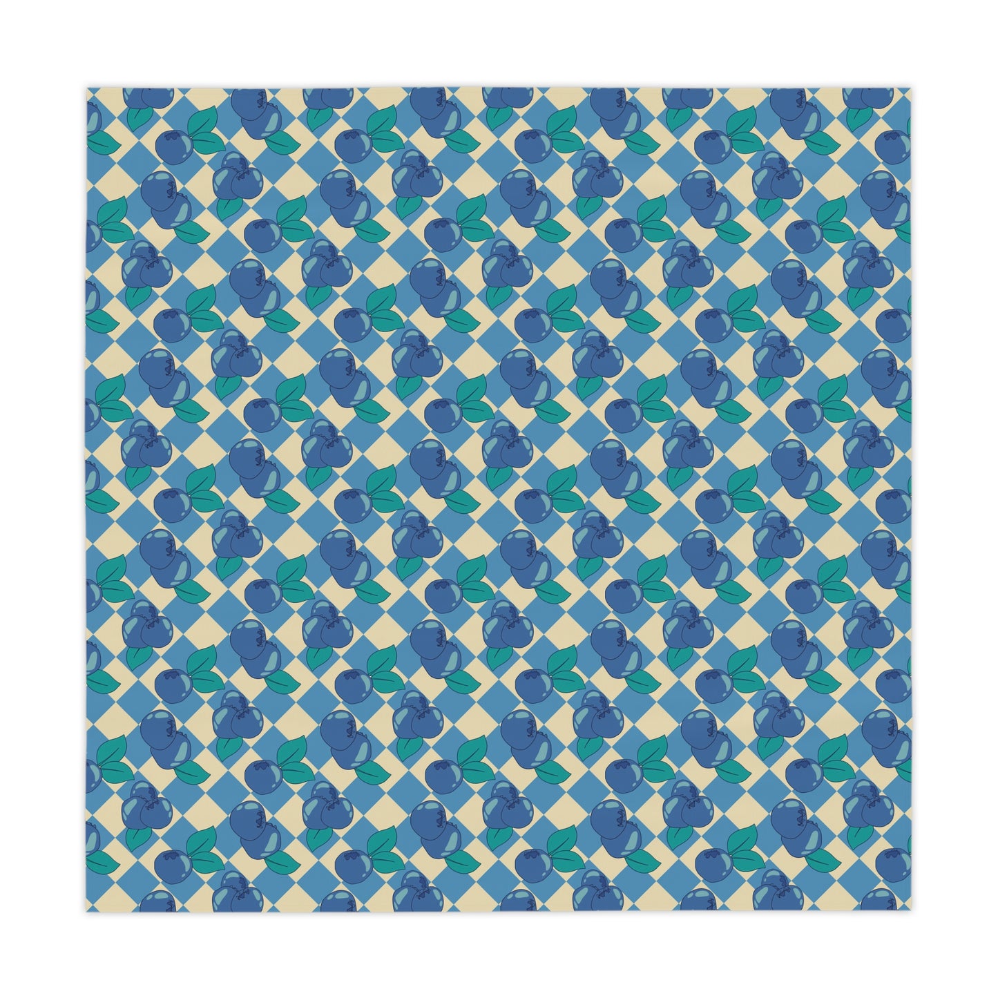 Blueberry Checkers Tablecloth