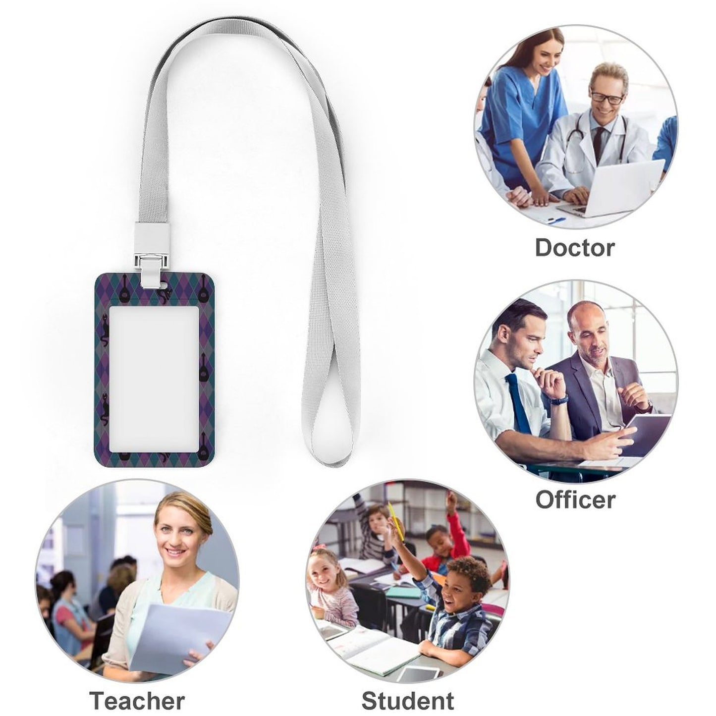 Catty Troubadour Vertical ID Badge Holder