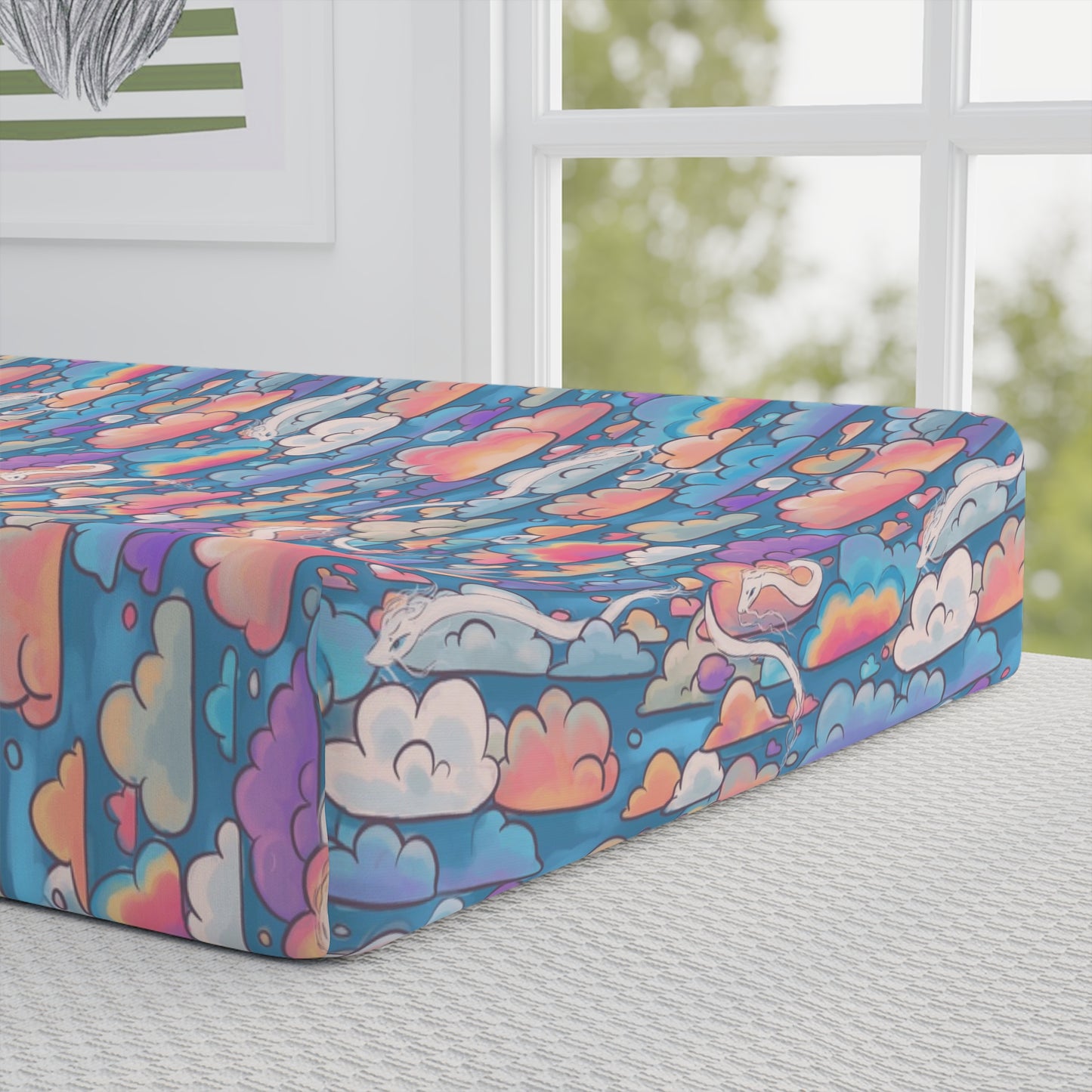 Noodle Cloud Dragon Baby Changing Pad Cover