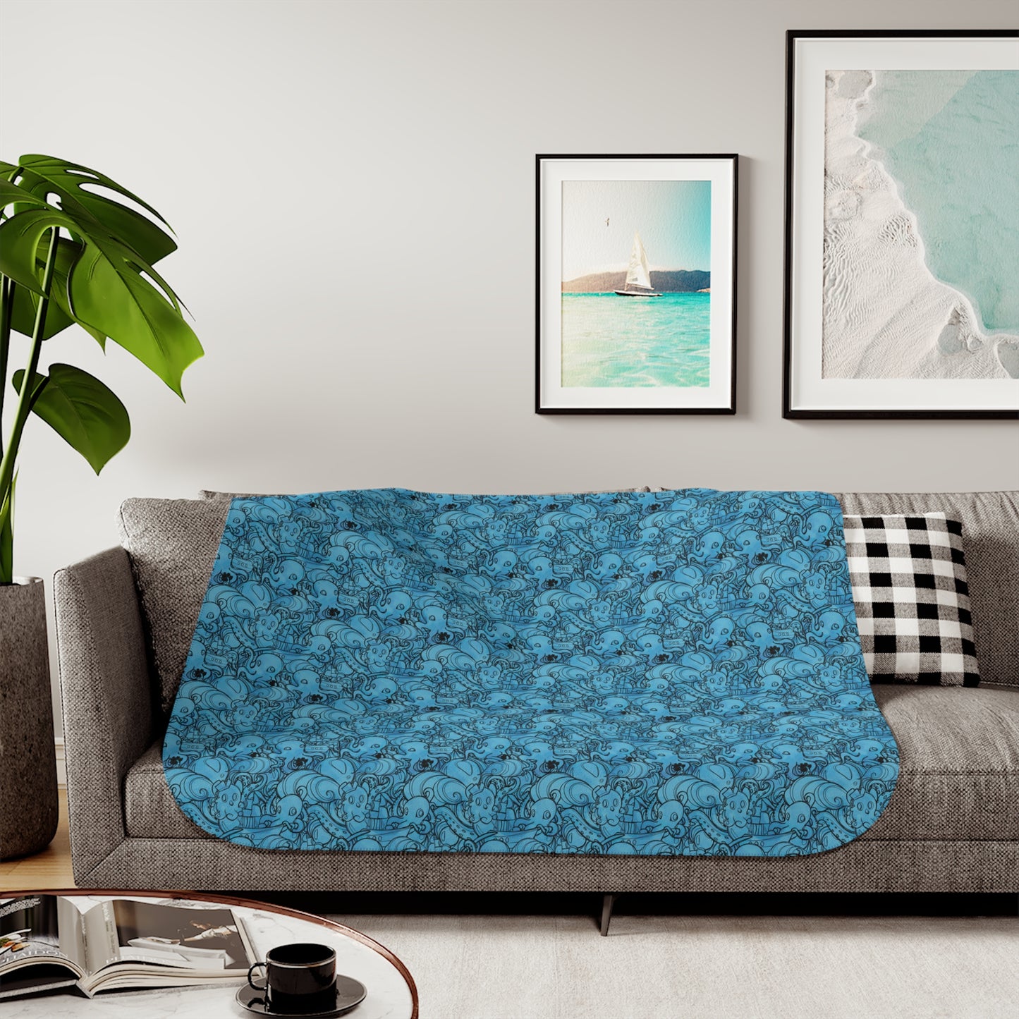 Pirate Kraken Sherpa Blanket