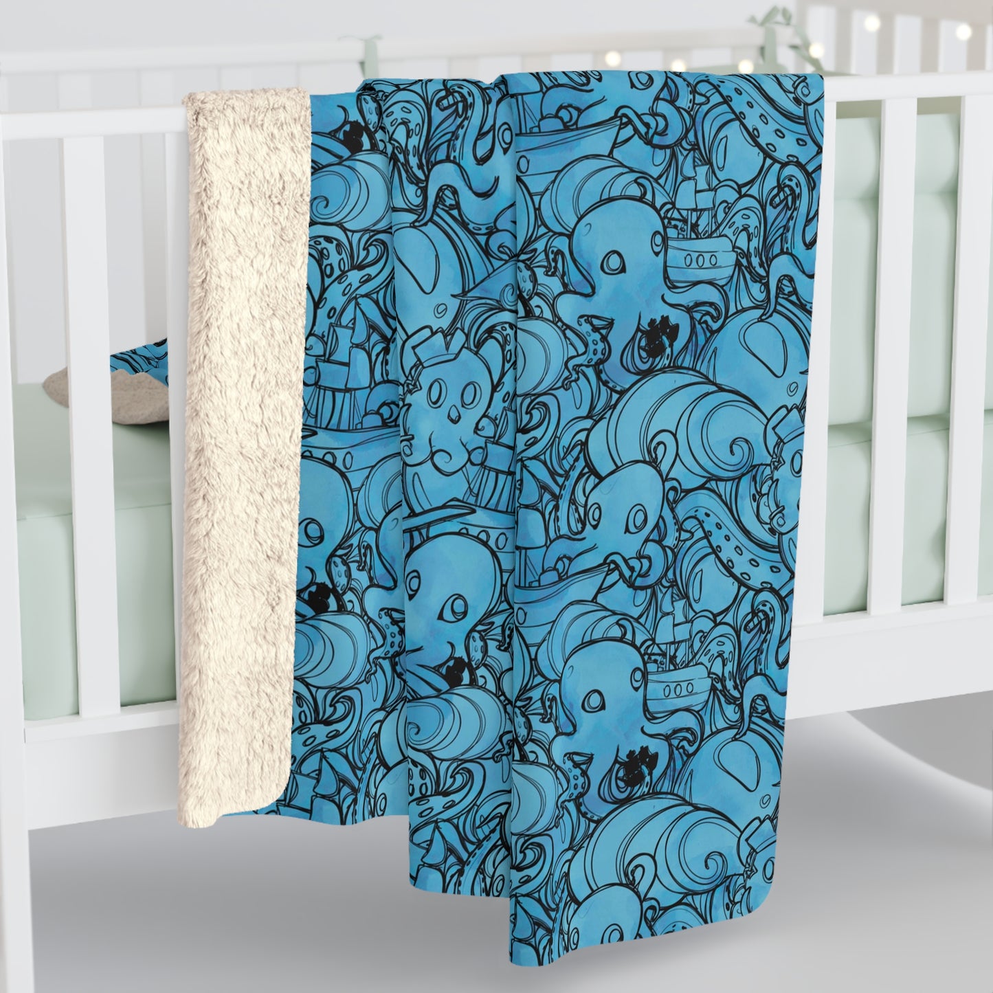 Pirate Kraken Fleece Blanket