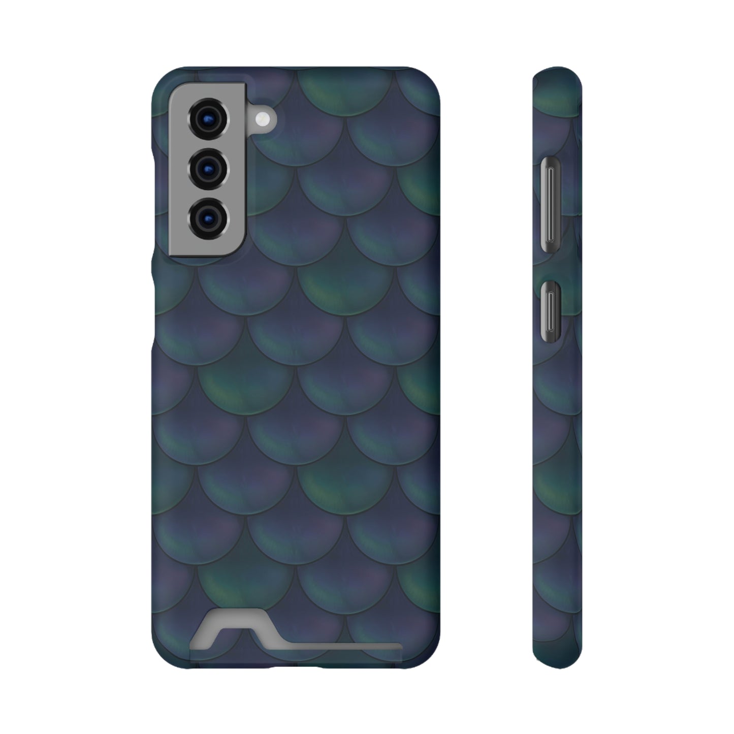 Blue Dragon Scale Phone Case With Card Holder