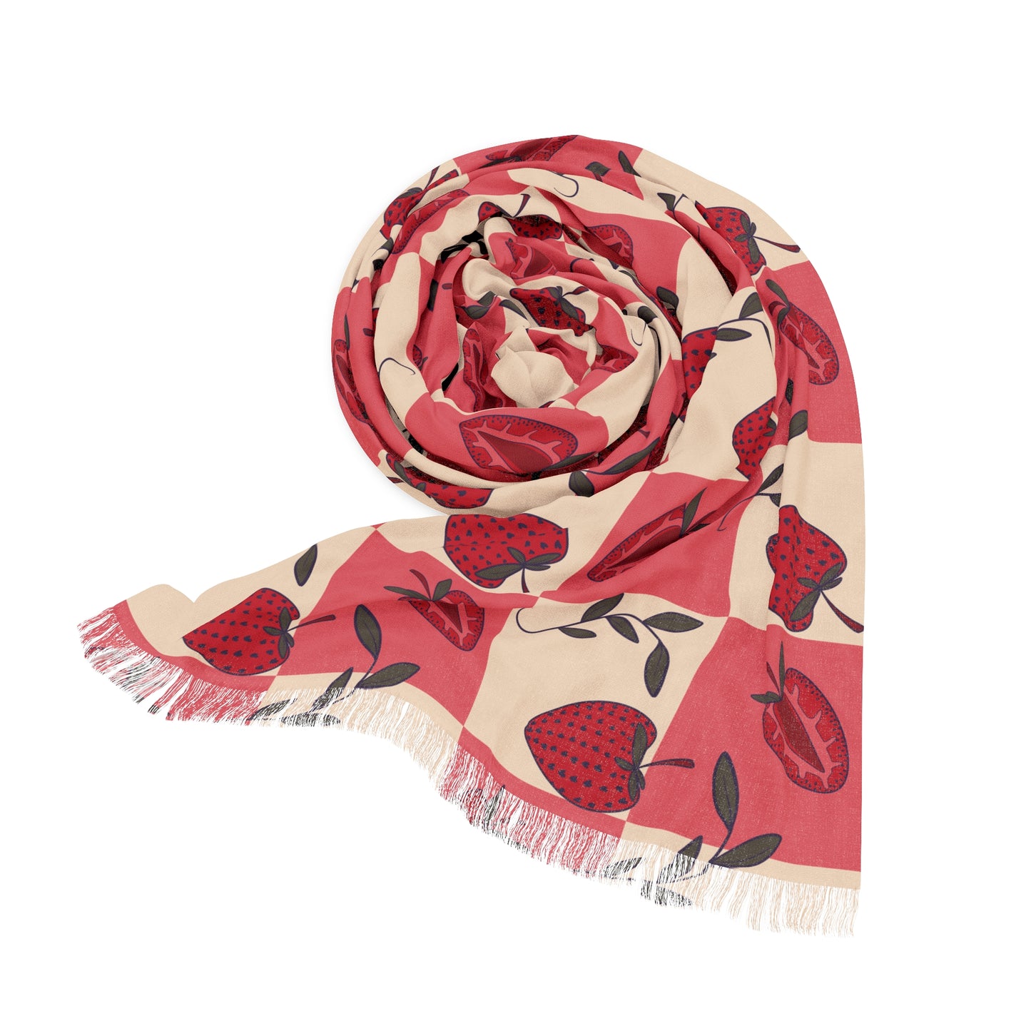 Strawberry Checkers Light Scarf