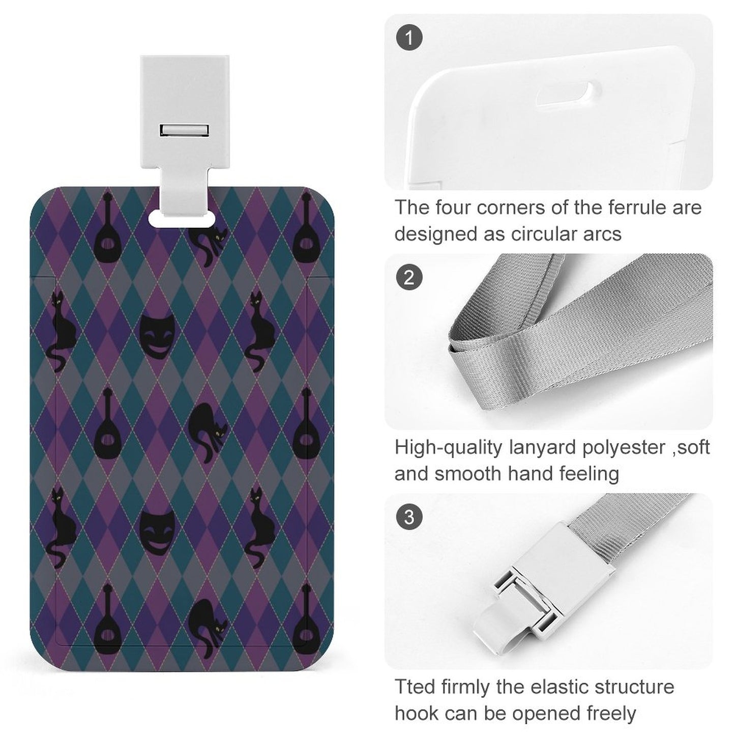 Catty Troubadour Vertical ID Badge Holder