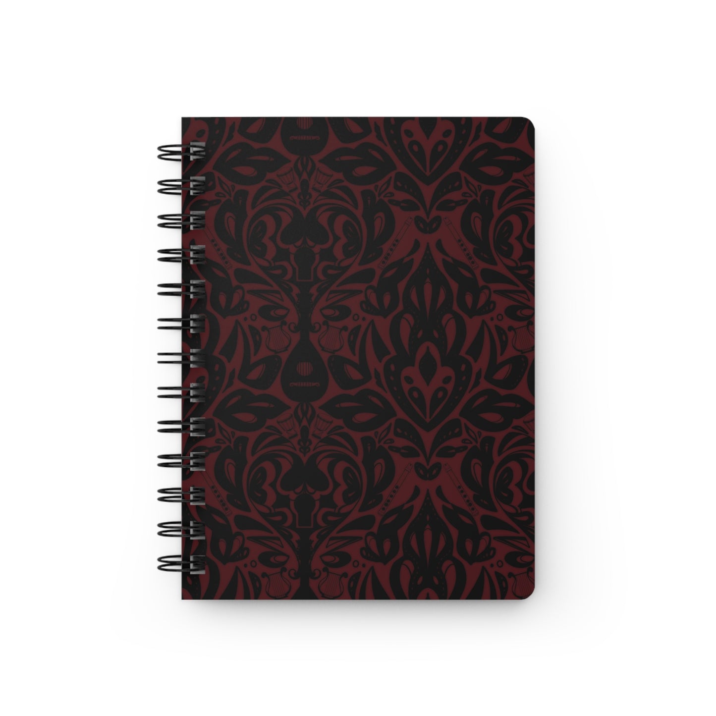 Dark Red Bard Spiral Bound Lined Notebook