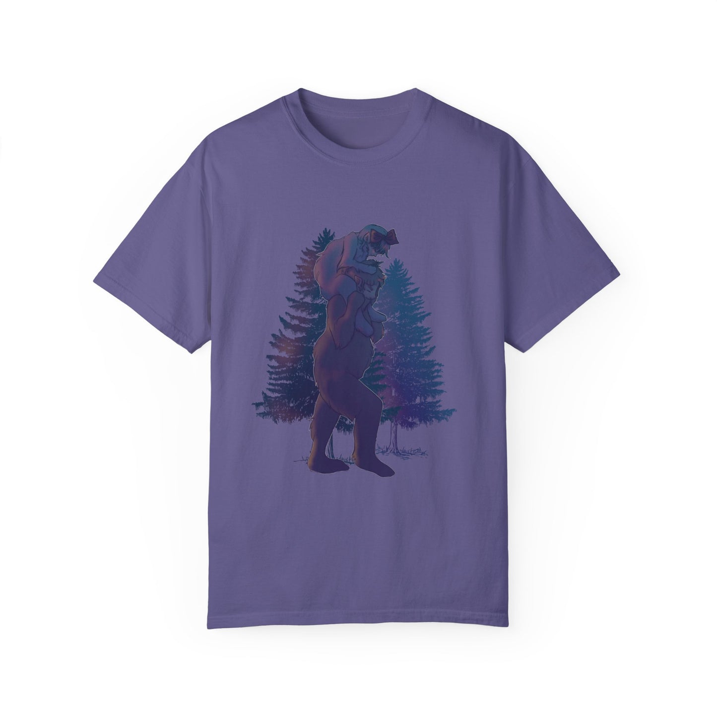 Colored Sasquatch Dad and Daughter Uni Garment-Dyed T-shirt Gift for Fathers