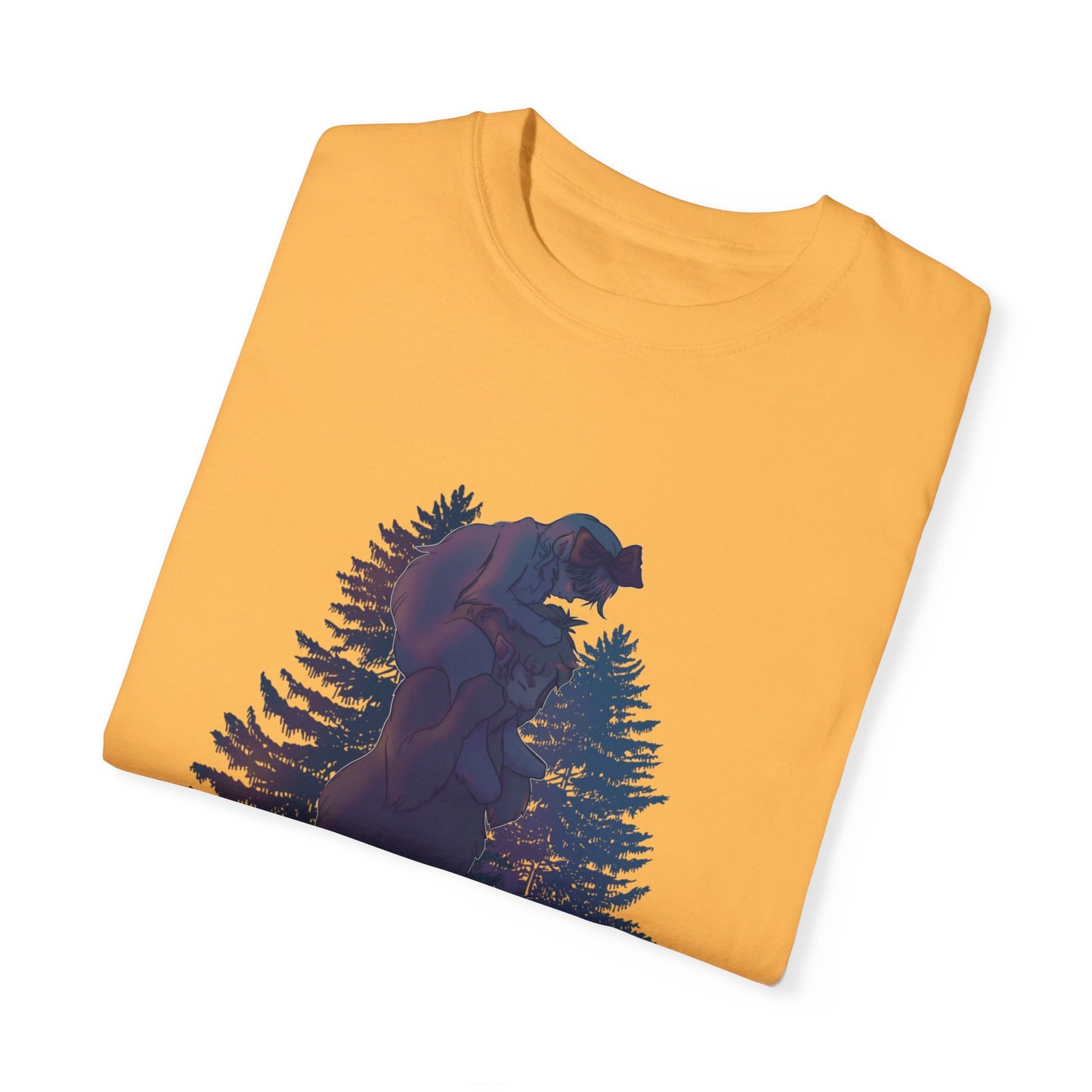 Colored Sasquatch Dad and Daughter Uni Garment-Dyed T-shirt Gift for Fathers