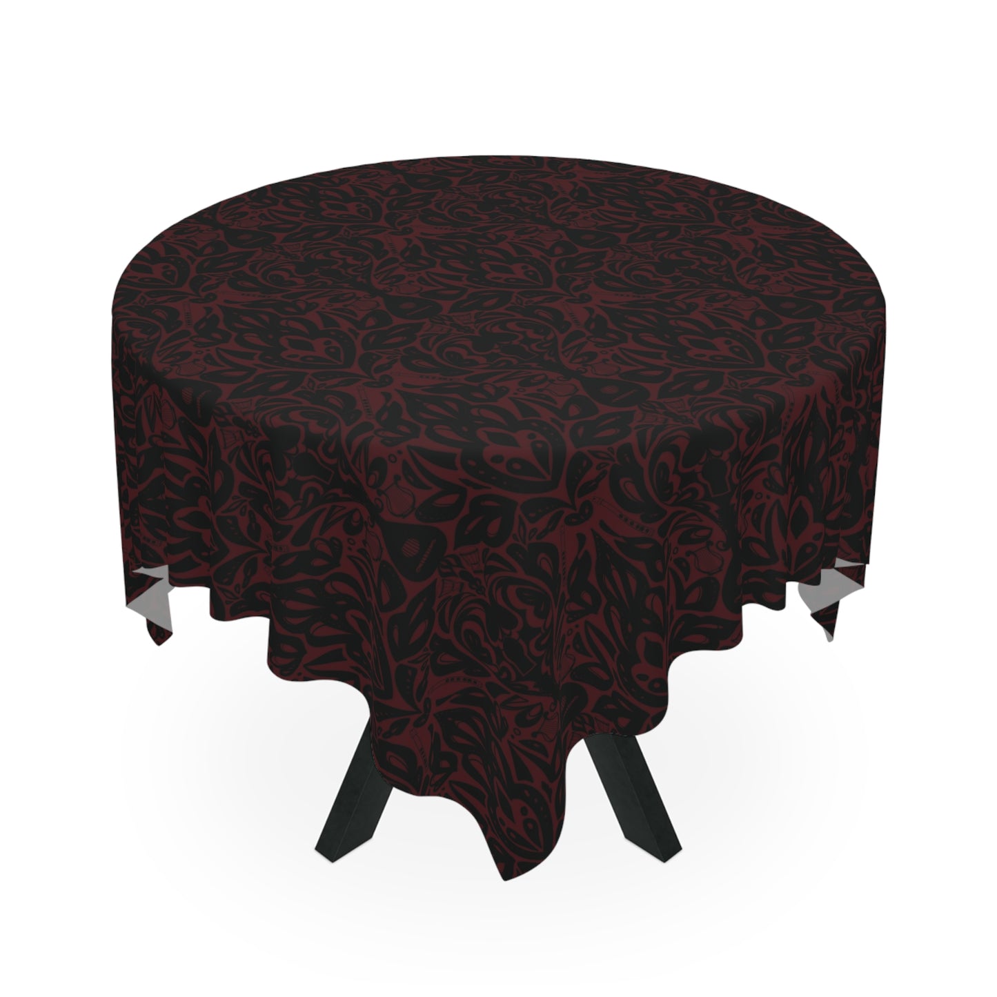 Dark Red Bard Tablecloth
