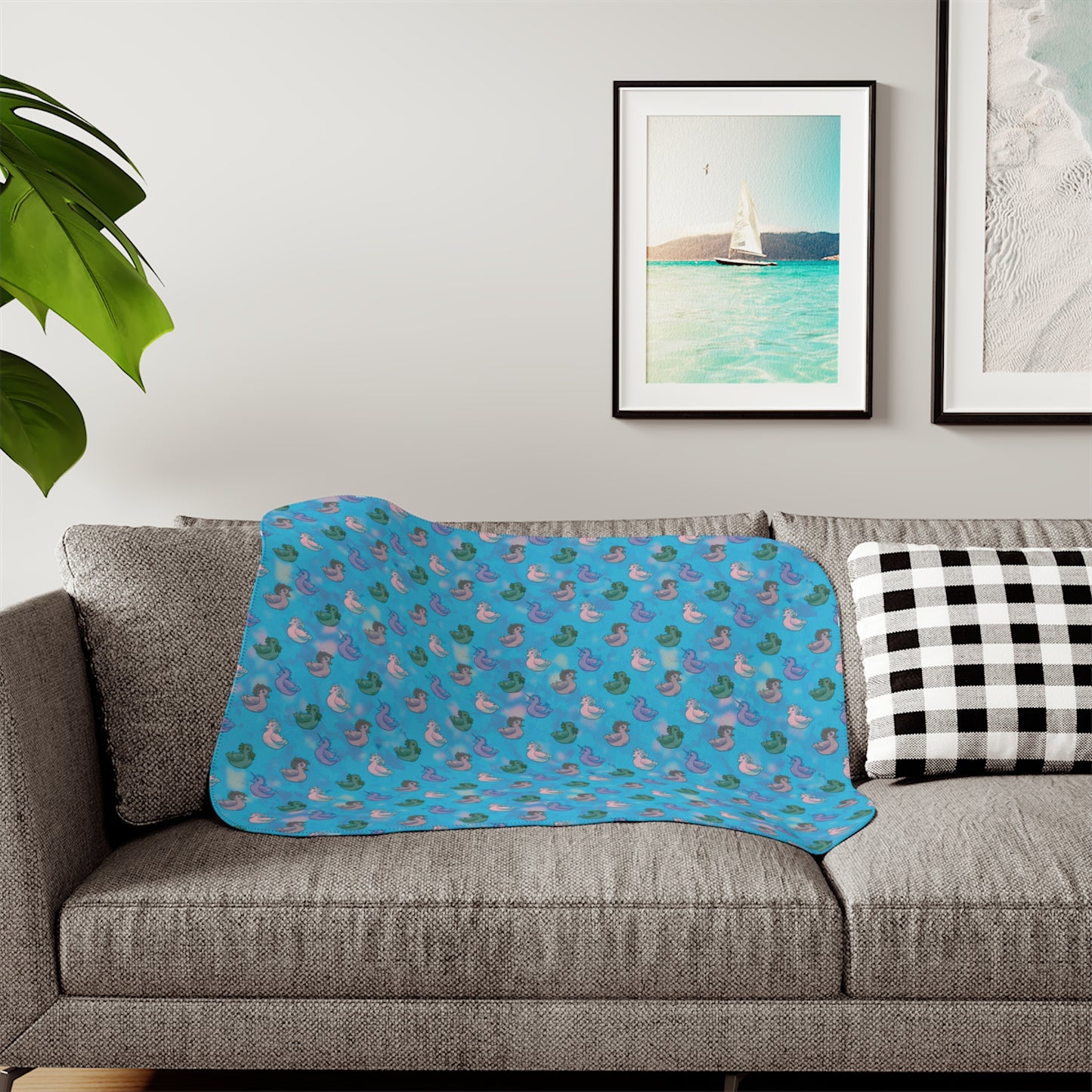 Bathtub of Monsters Sherpa Blanket