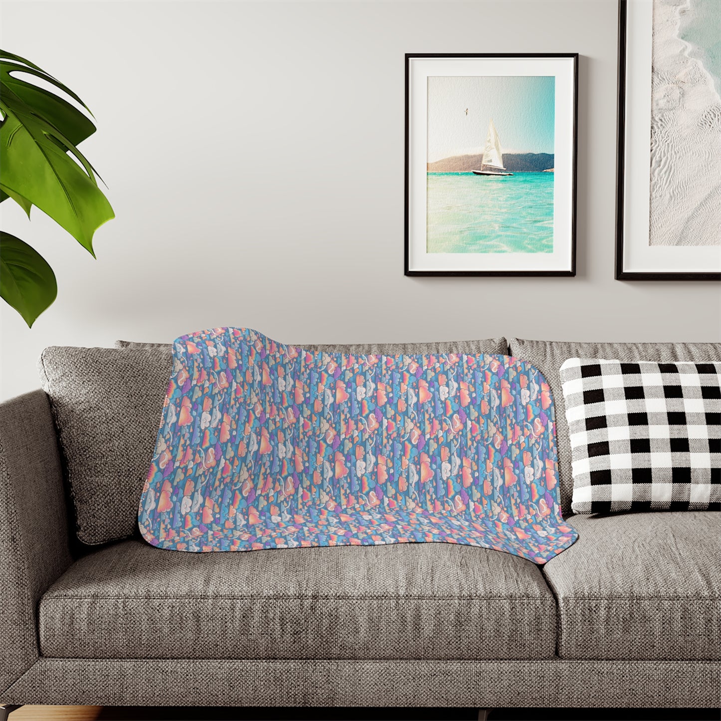 Noodle Cloud Dragons Sherpa Blanket