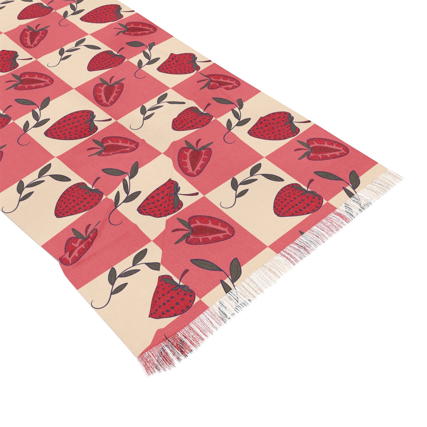 Strawberry Checkers Light Scarf