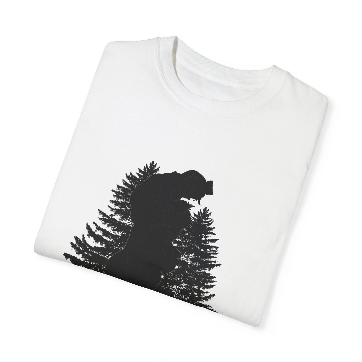 Sasquatch Dad Silhouette Simple Uni Garment-Dyed T-shirt Gift for Fathers