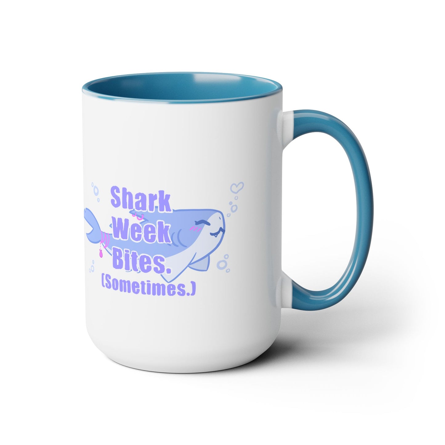 Shark Week Bites Two-Tone Coffee Mugs, 15oz
