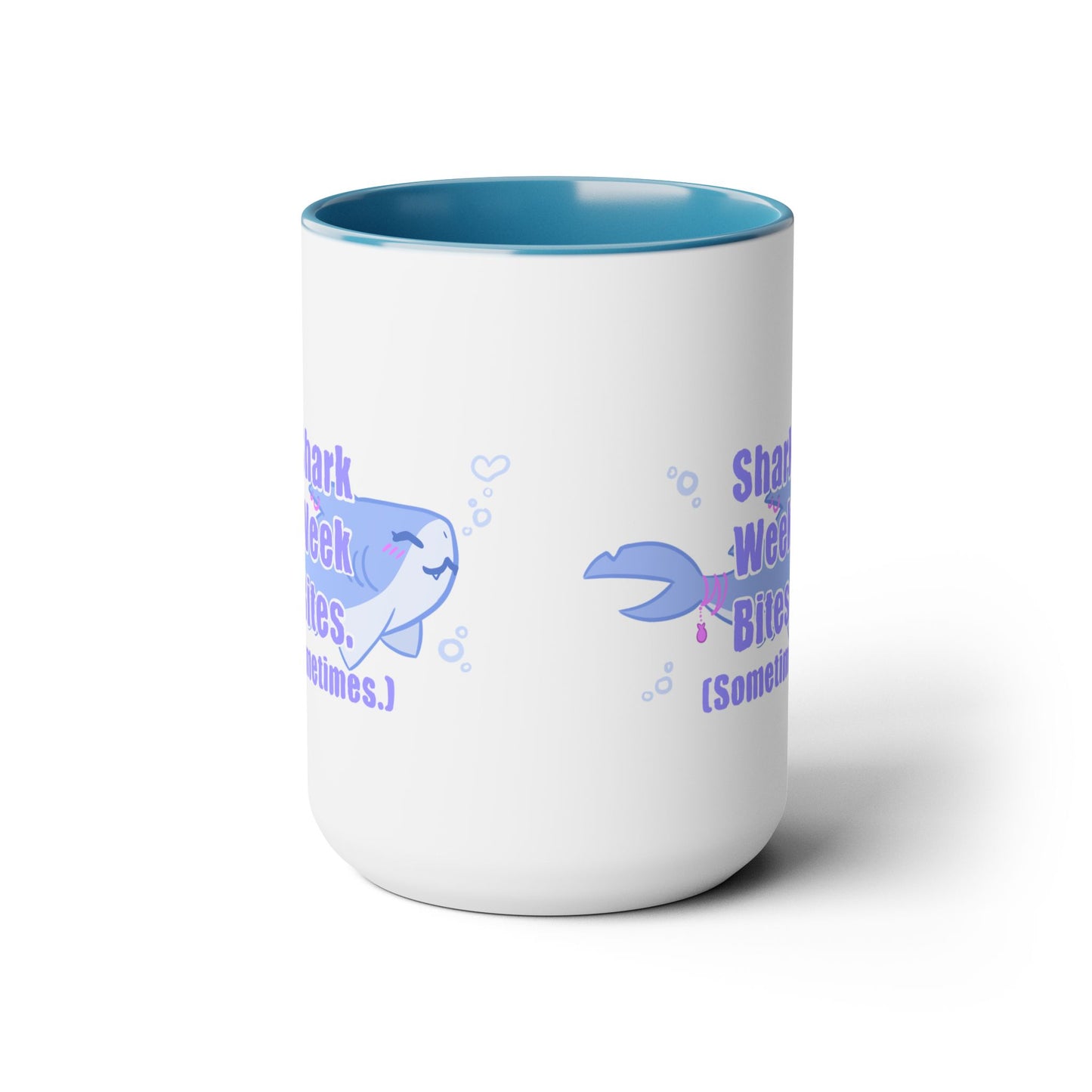Shark Week Bites Two-Tone Coffee Mugs, 15oz