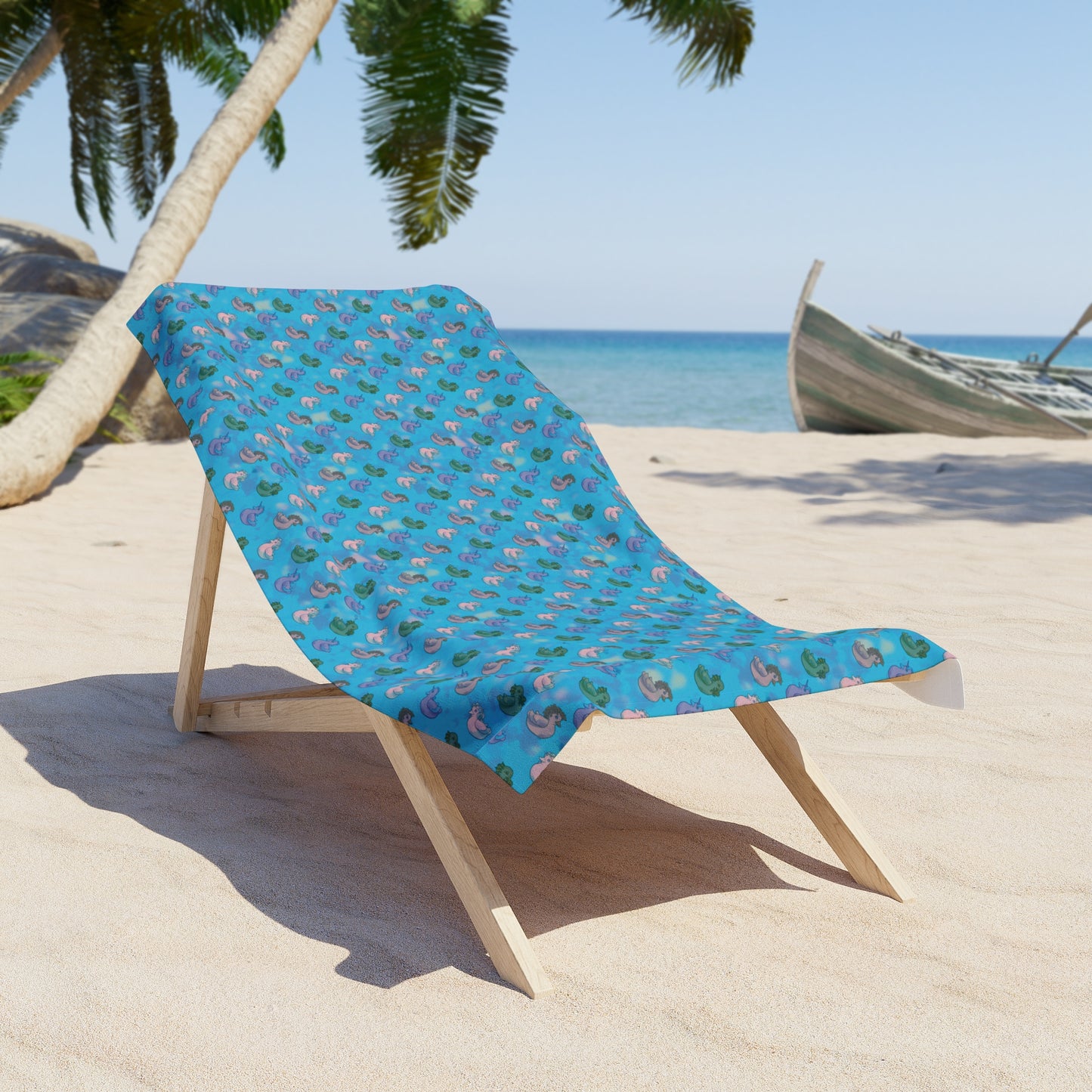 Bathtub of Monsters Beach Towel