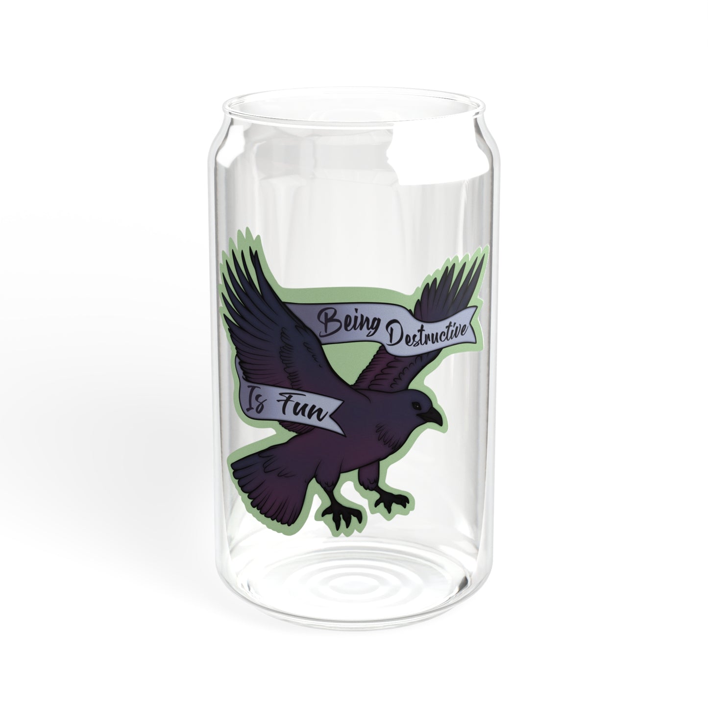 Destructive Sipper Glass, 16oz