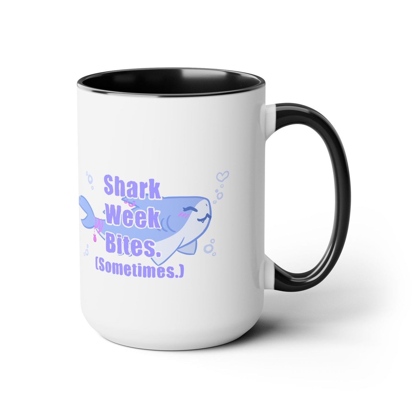 Shark Week Bites Two-Tone Coffee Mugs, 15oz