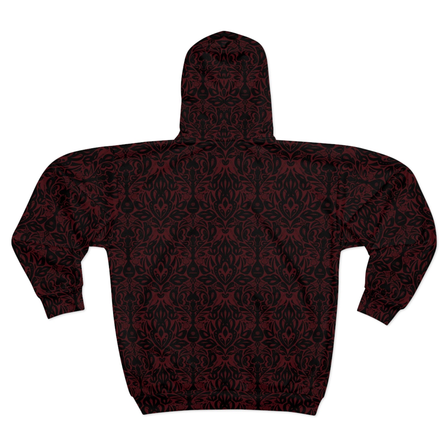 Dark Red Bard Unisex Zip Hoodie