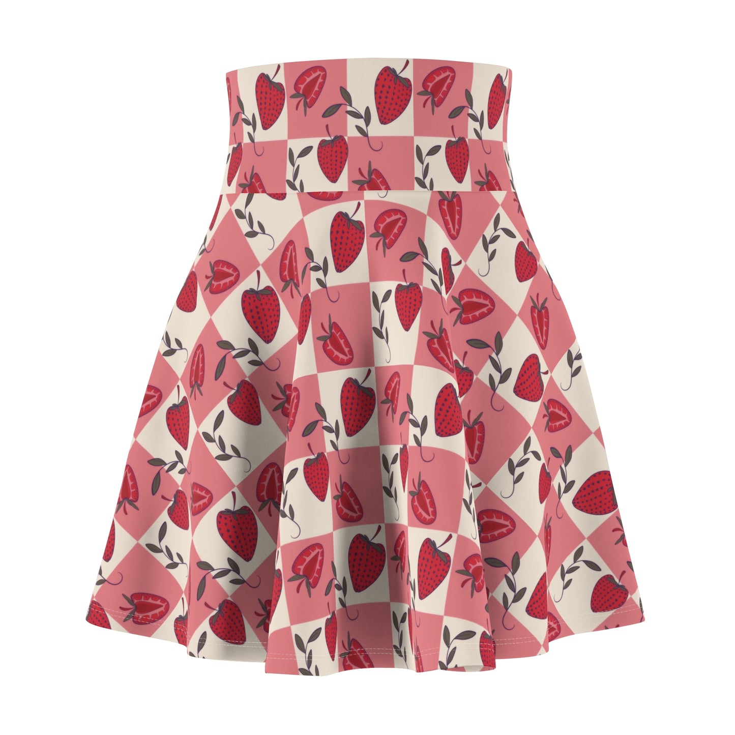 Strawberry Checkers Skater Skirt