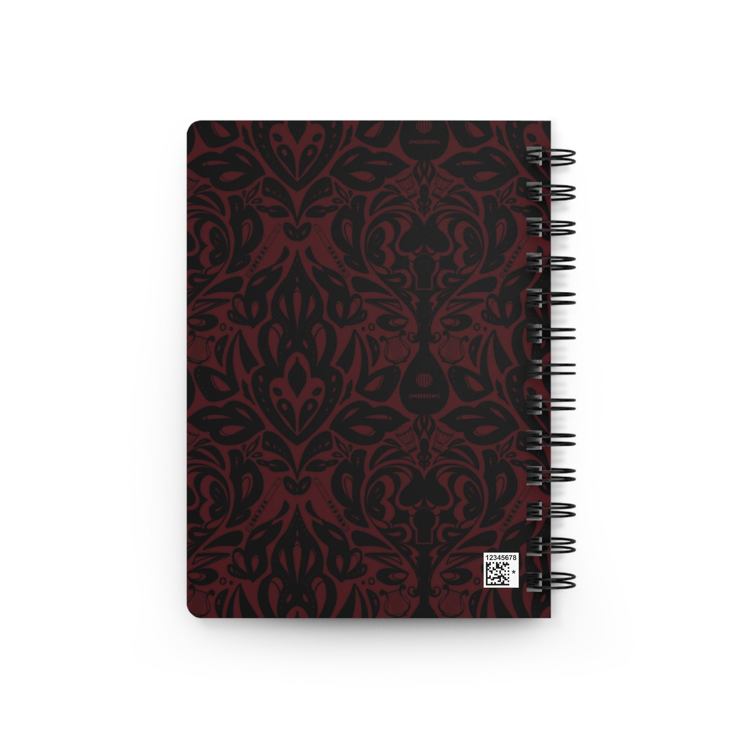 Dark Red Bard Spiral Bound Lined Notebook