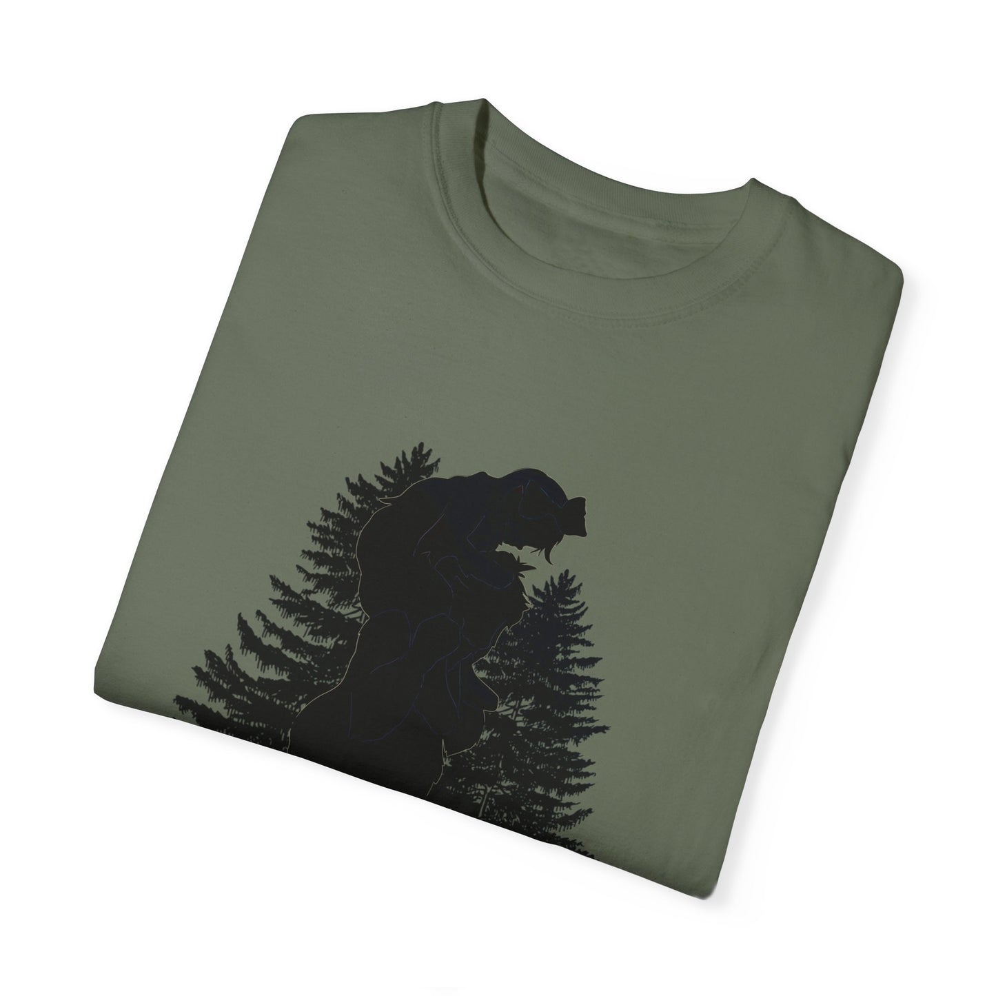 Sasquatch Dad Silhouette Simple Uni Garment-Dyed T-shirt Gift for Fathers