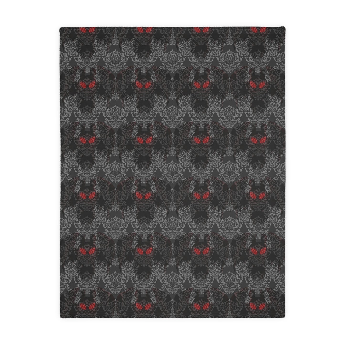 Mothman with Swirls Velveteen Microfiber Blanket