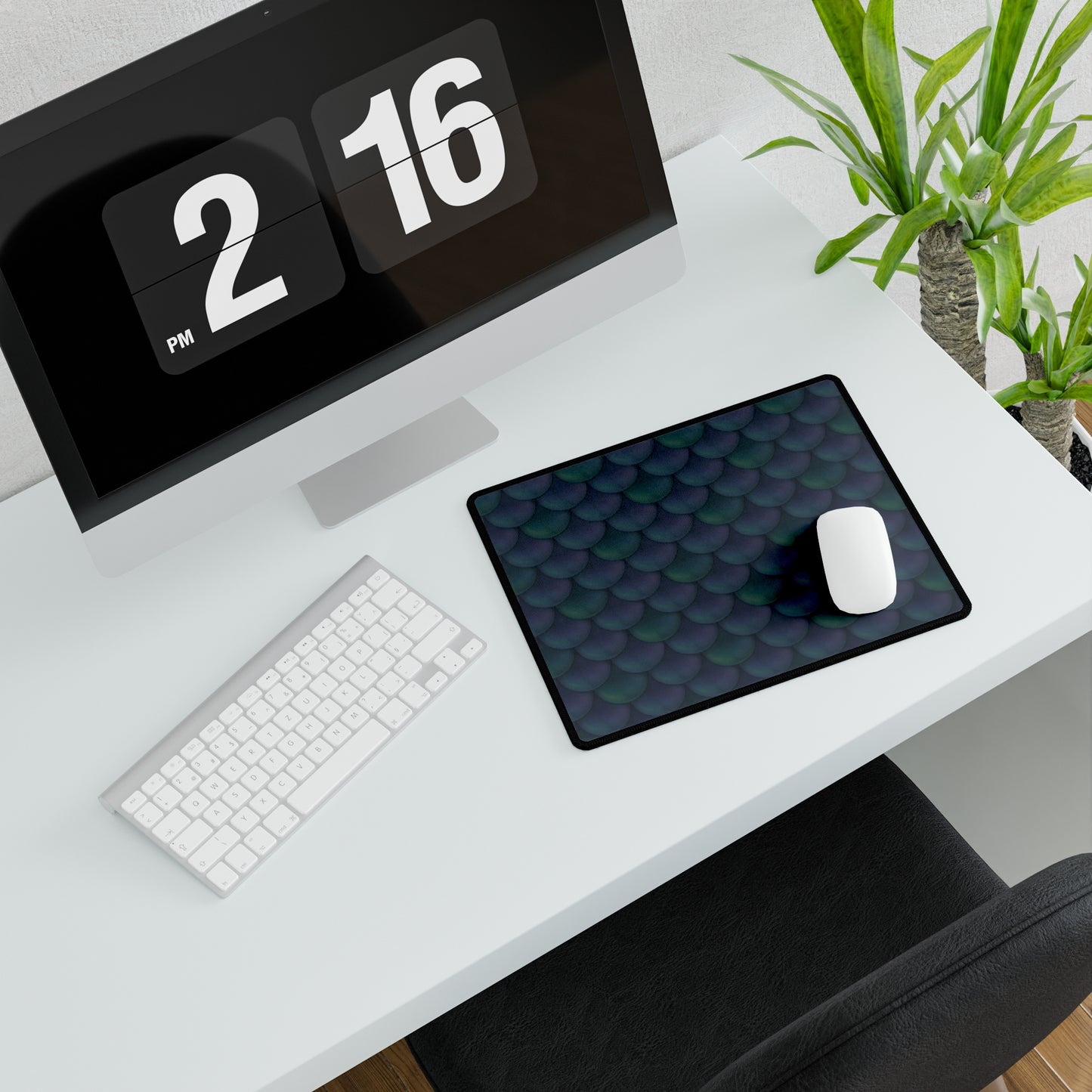 Blue Dragonscale Desk Mat