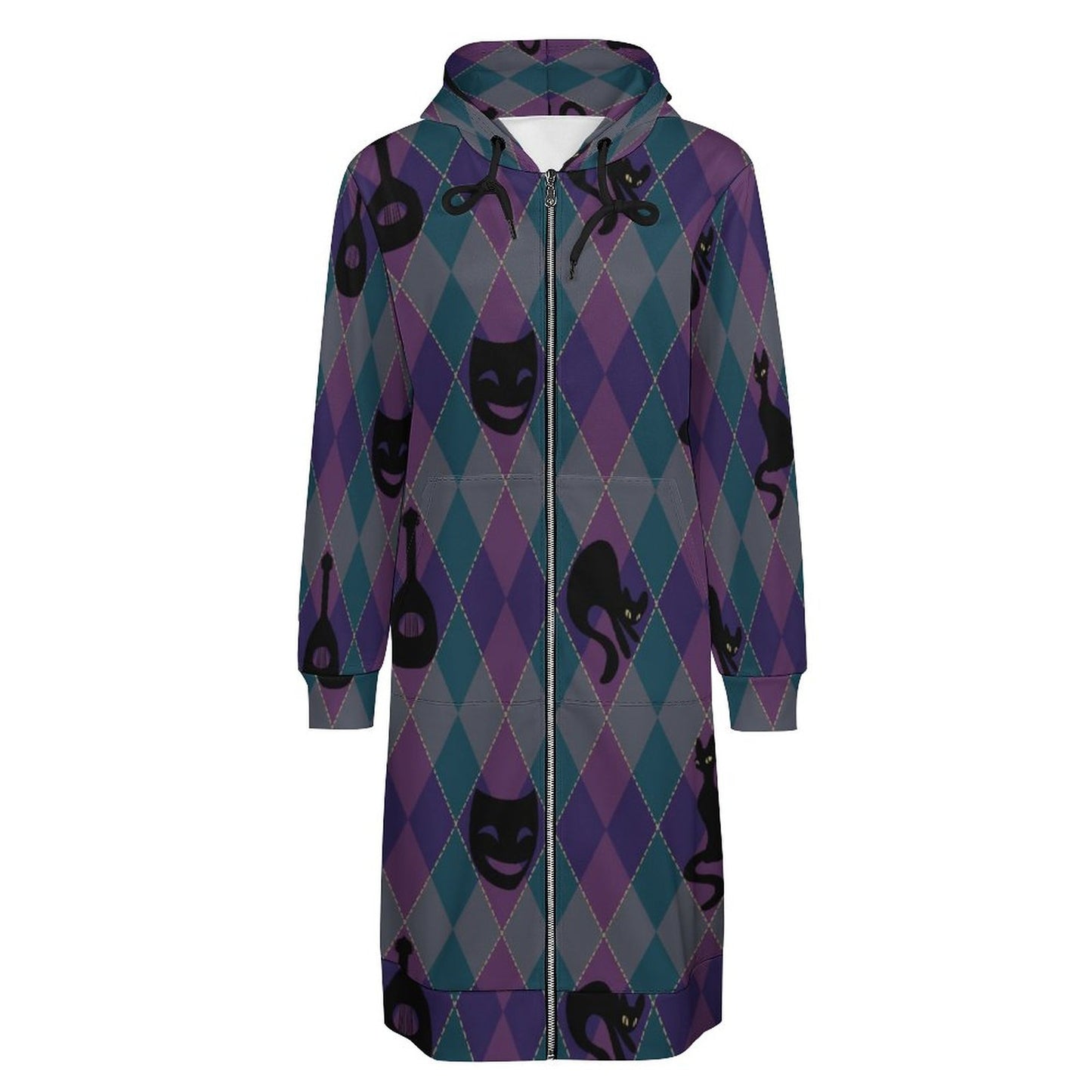 Catty Troubadour 230gsm Full Zipper Long Sleeve Hoodie DS002 (All-Over Printing)
