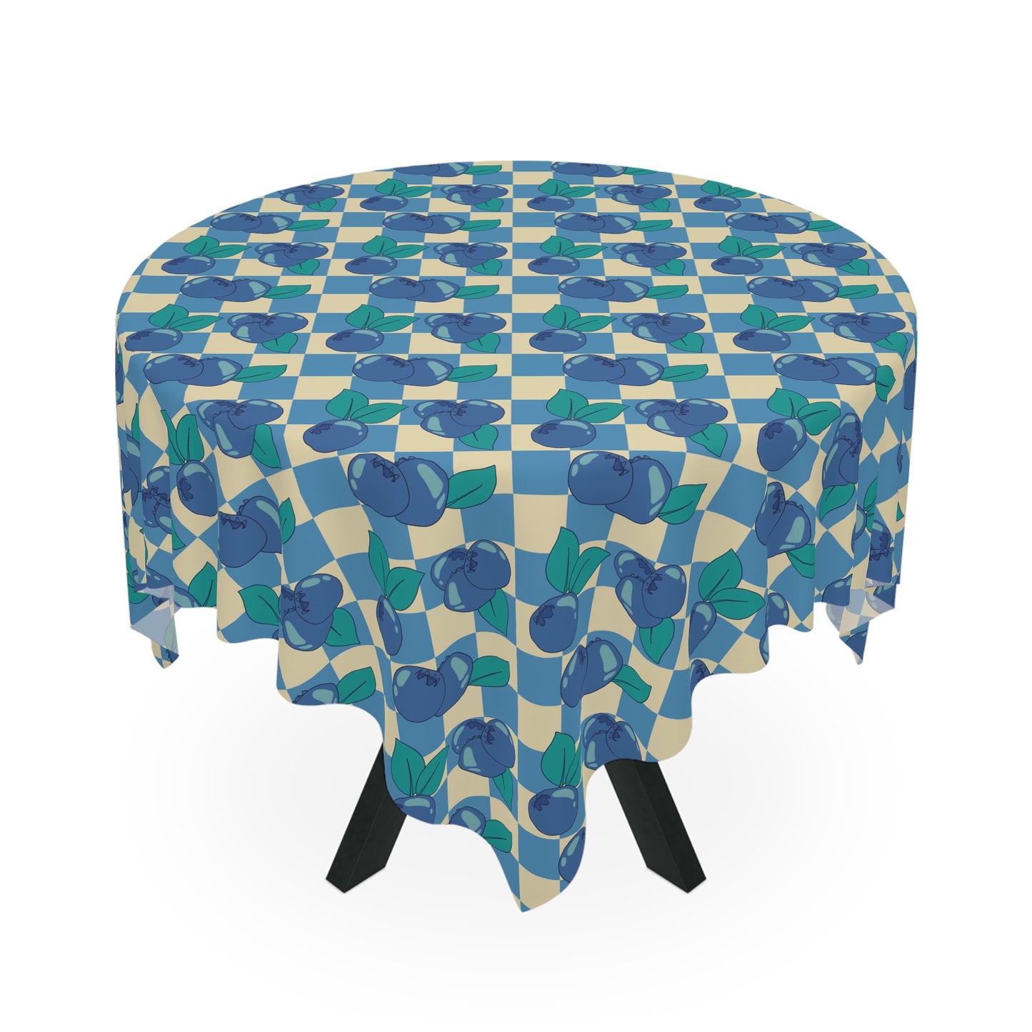 Blueberry Checkers Tablecloth