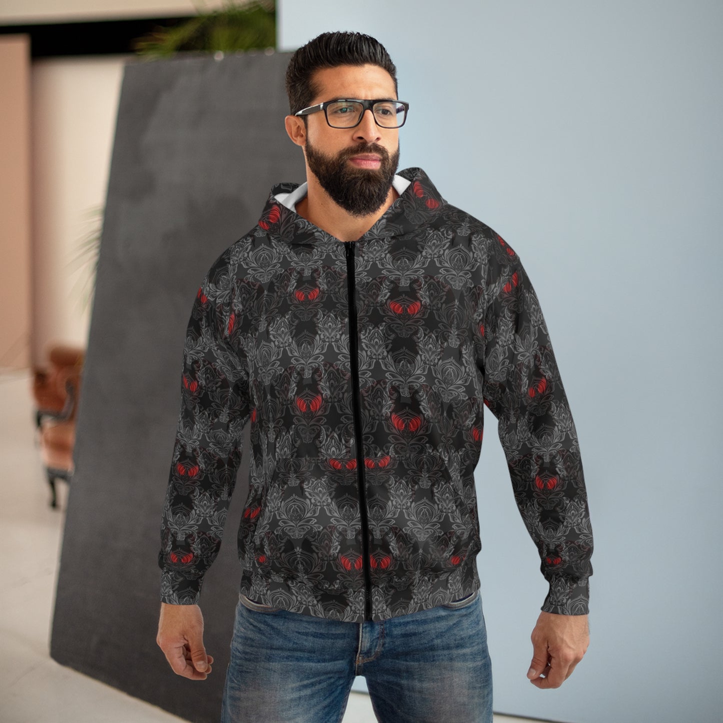 Mothman Unisex Zip Hoodie