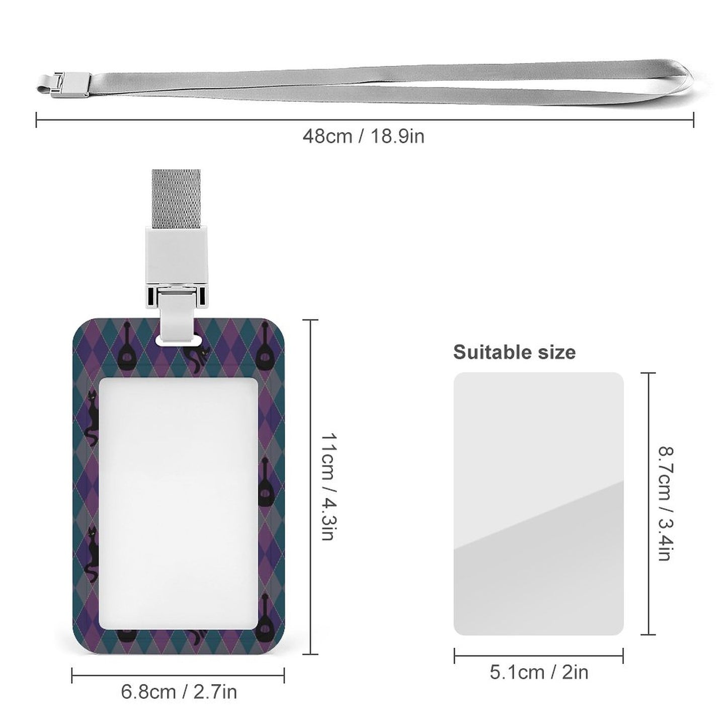 Catty Troubadour Vertical ID Badge Holder