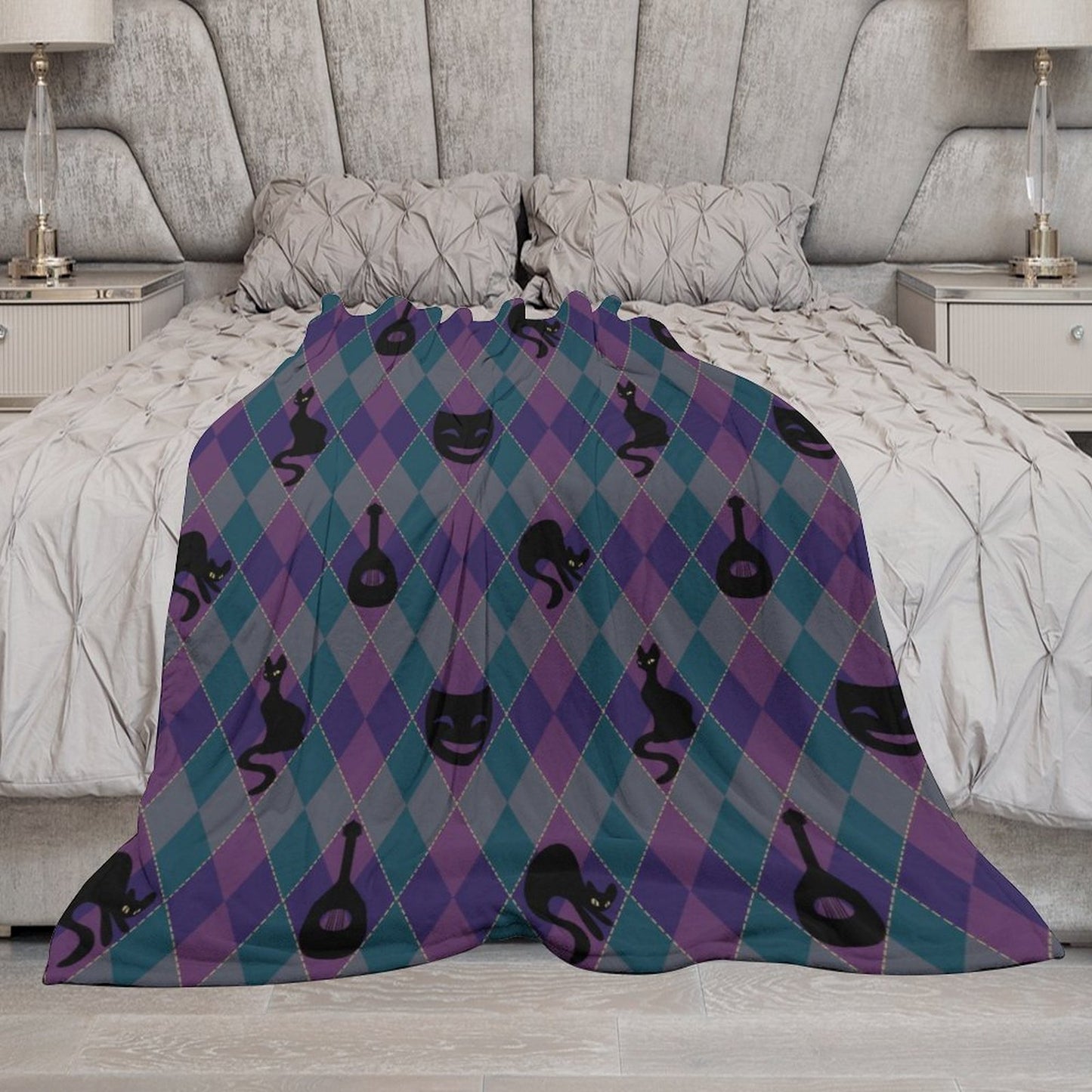 Catty Troubadour 280gsm Flannel Blanket-40"x50" (Dual-sided Printing)