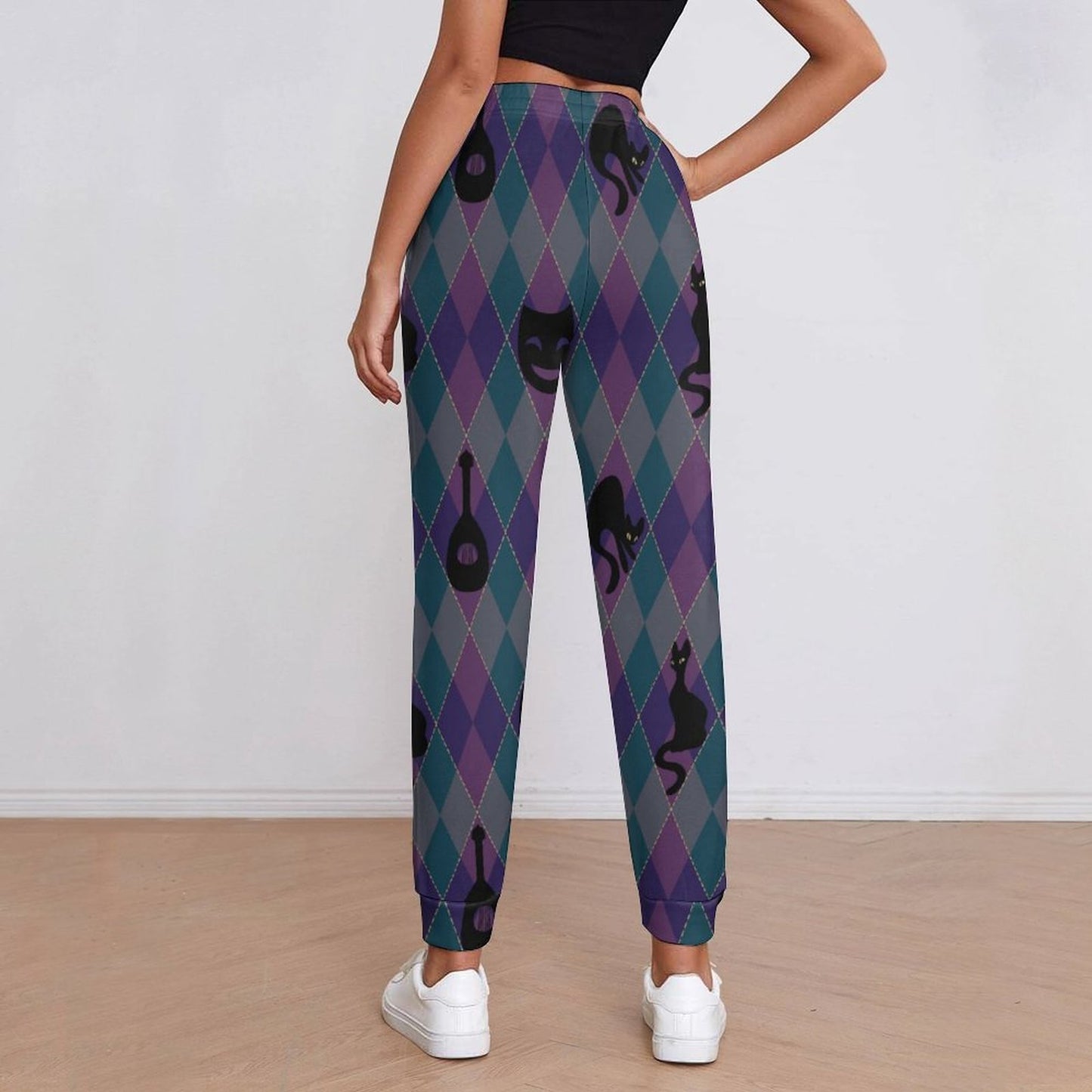 Catty Troubadour Women's Jogger Sweatpants (All-Over Printing)