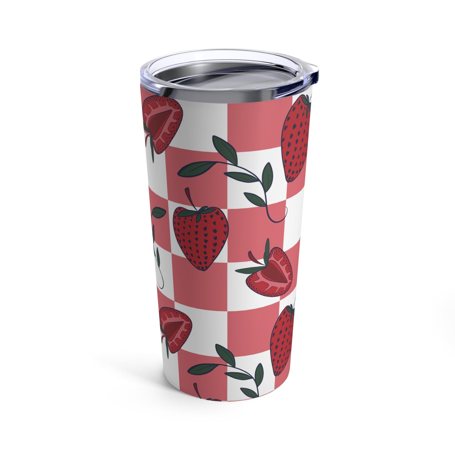 Strawberry Checkers Tumbler 20oz