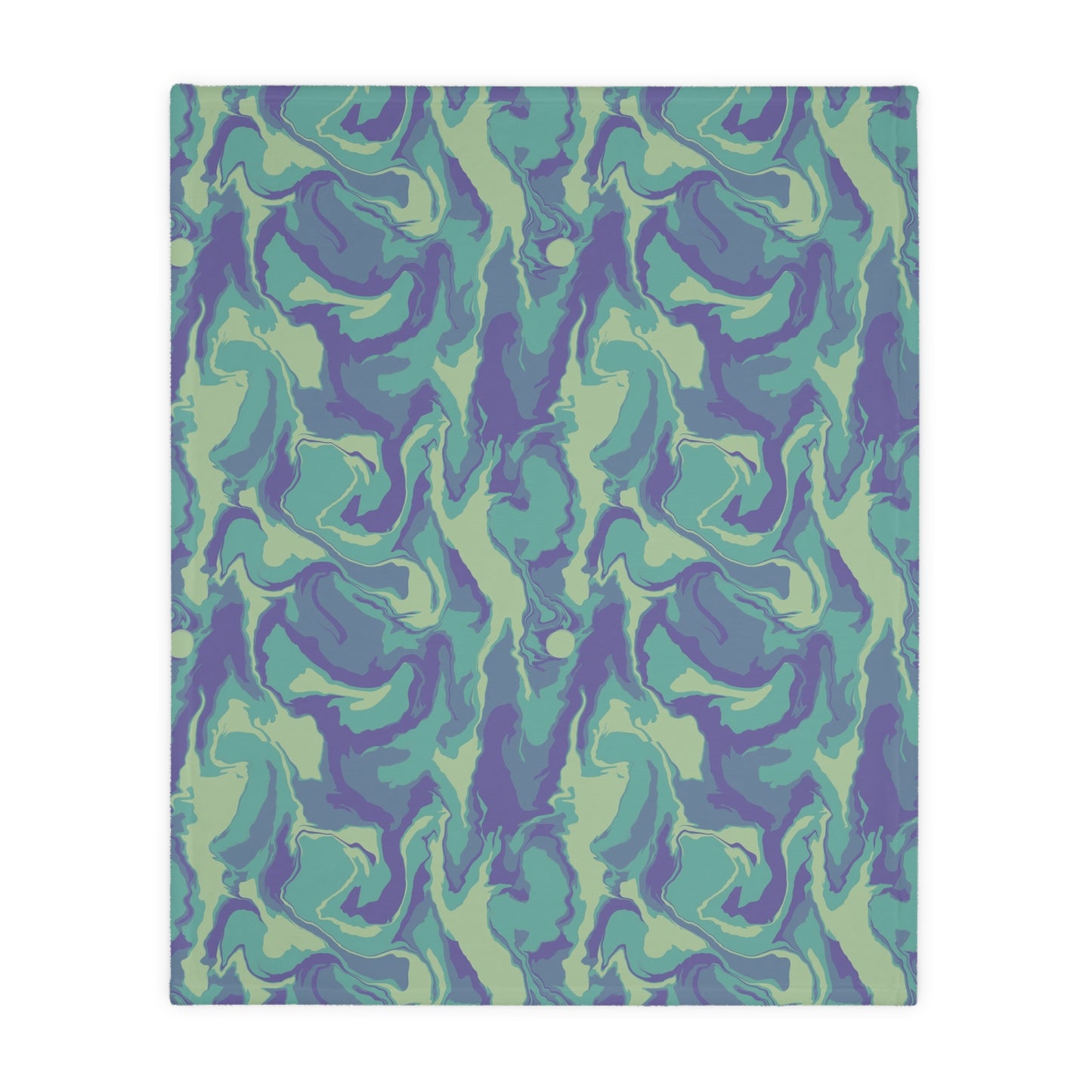 Cryptid Check with Swirls Velveteen Microfiber Blanket