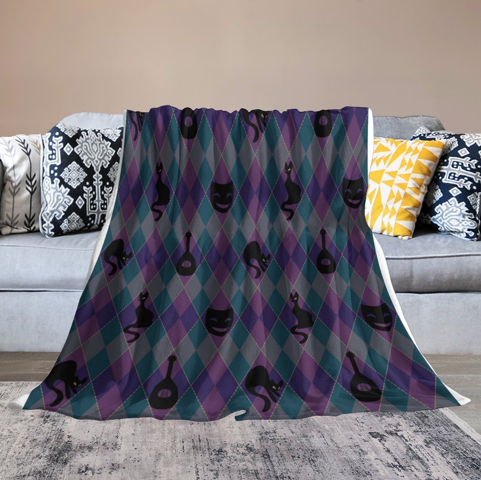 Catty Troubadour 280gsm Flannel Blanket-70"x80" (Dual-sided Printing)