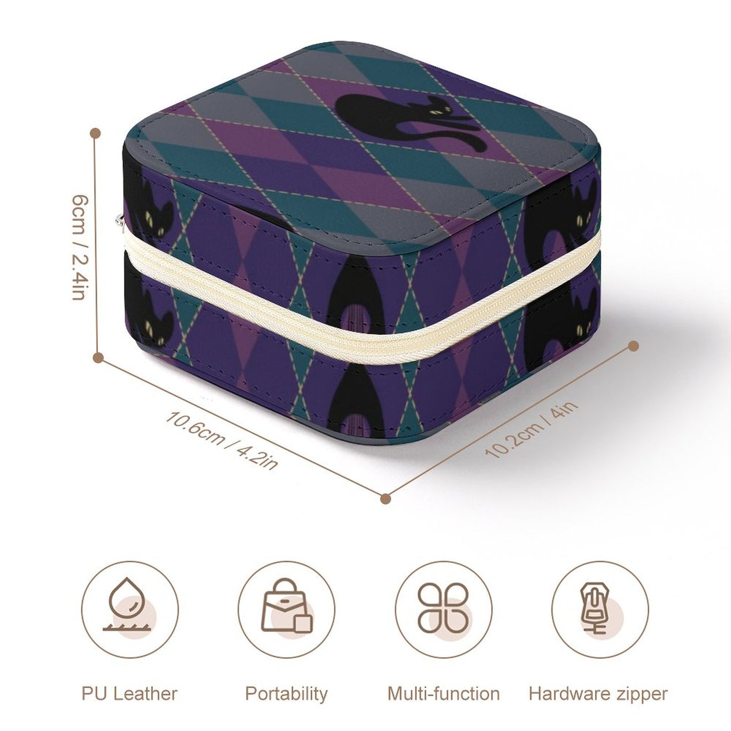 Catty Troubadour Box Organizer for Jewelry (All-Over Printing)