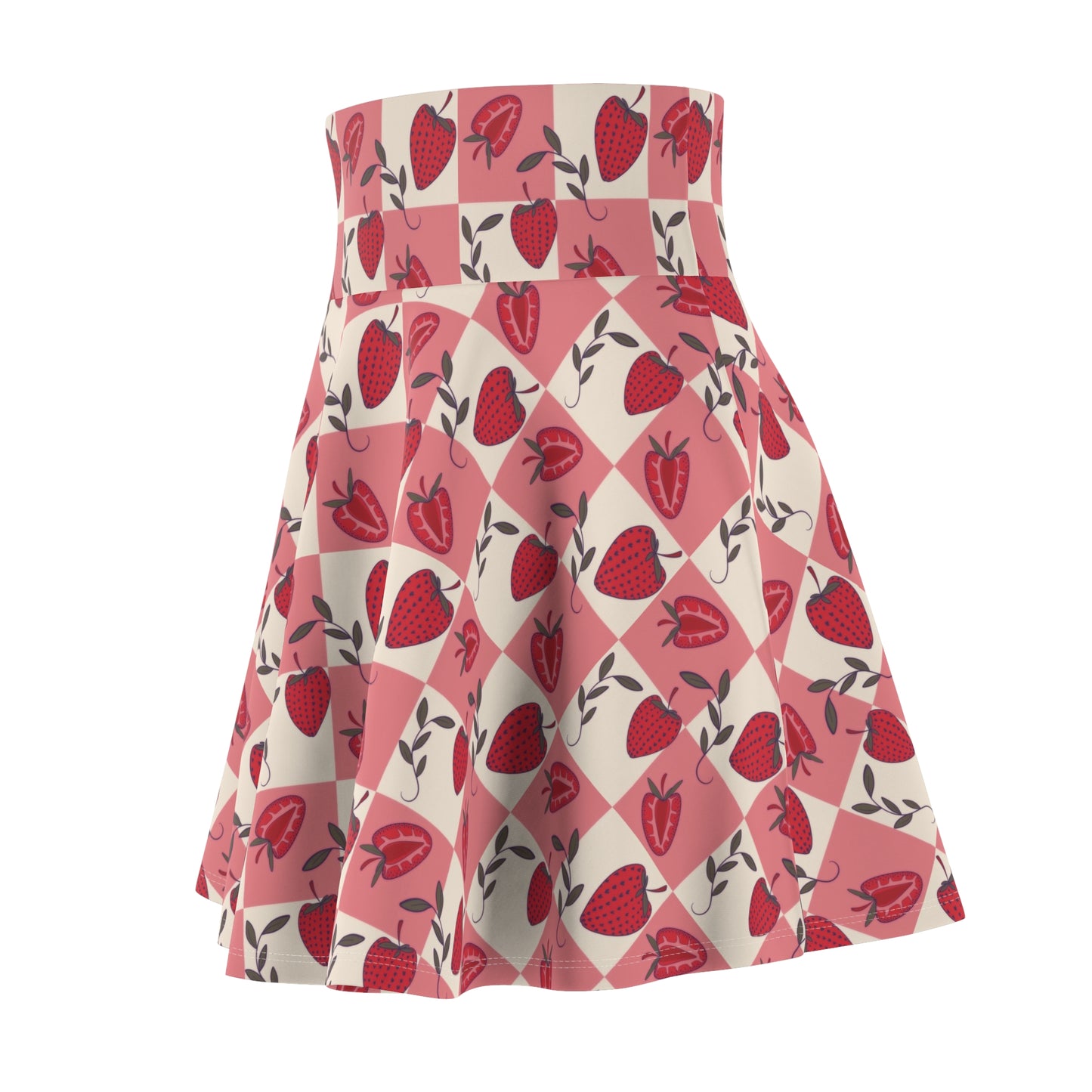 Strawberry Checkers Skater Skirt