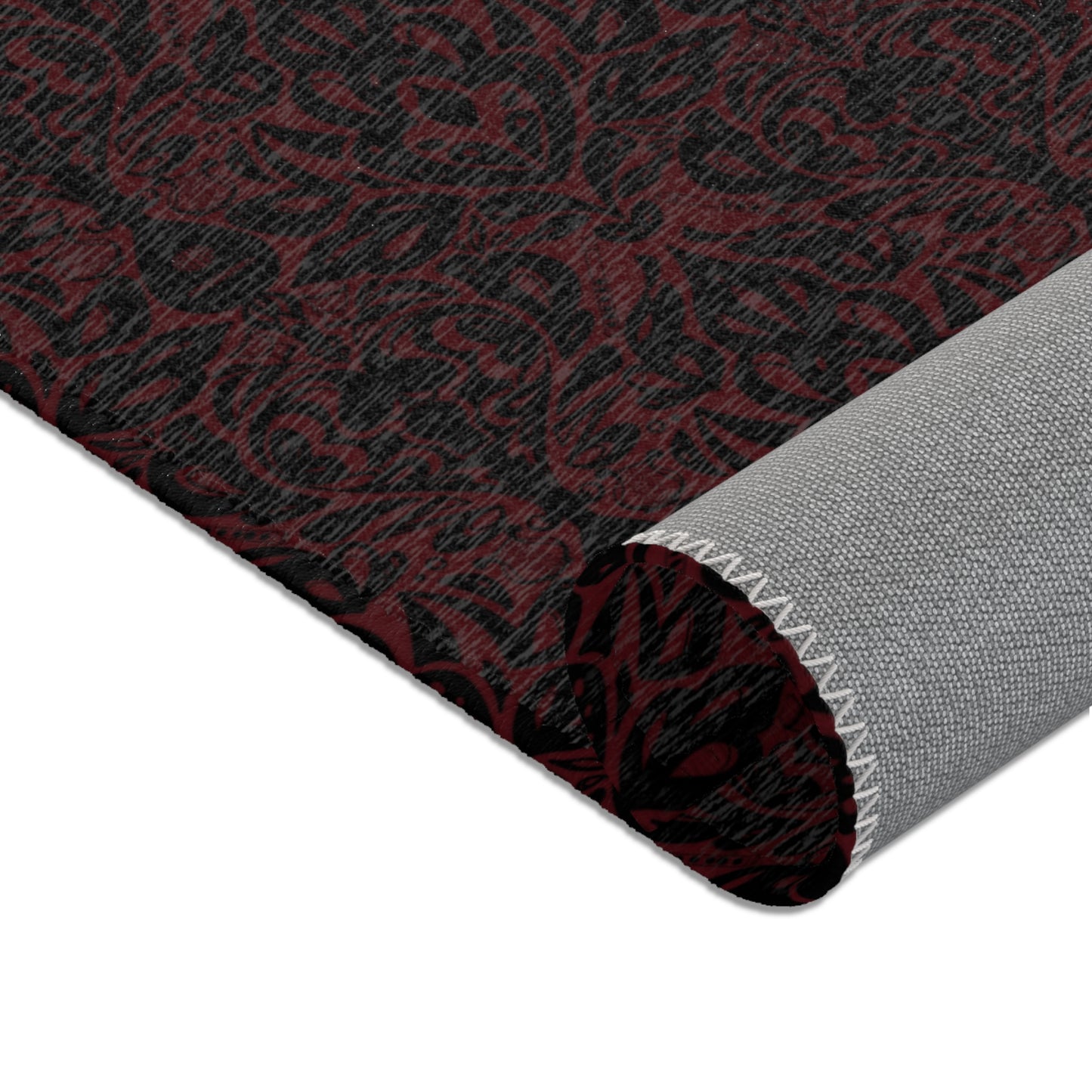 Dark Red Bard Area Rugs