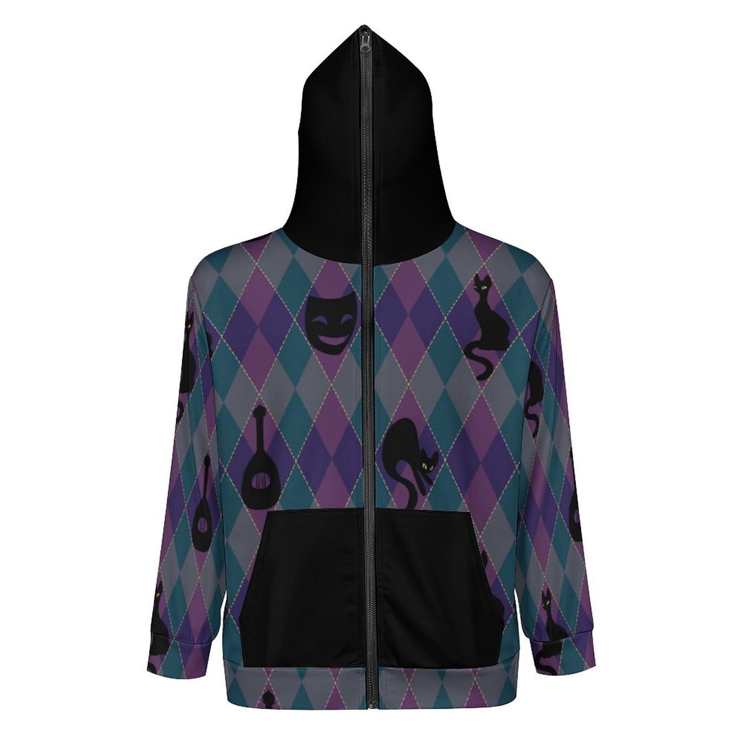 Catty Troubadour 230gsm Custom Zip up Hoodie WY14 (All-Over Printing)
