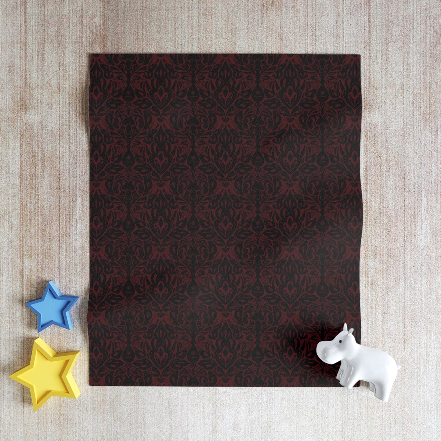 Dark Red Bard Throw Blanket
