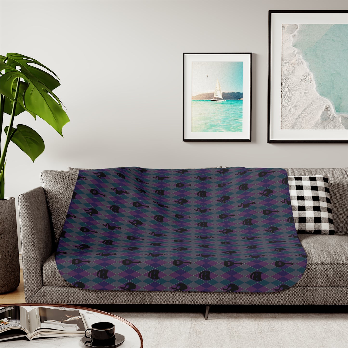 Catty Troubador Sherpa Blanket